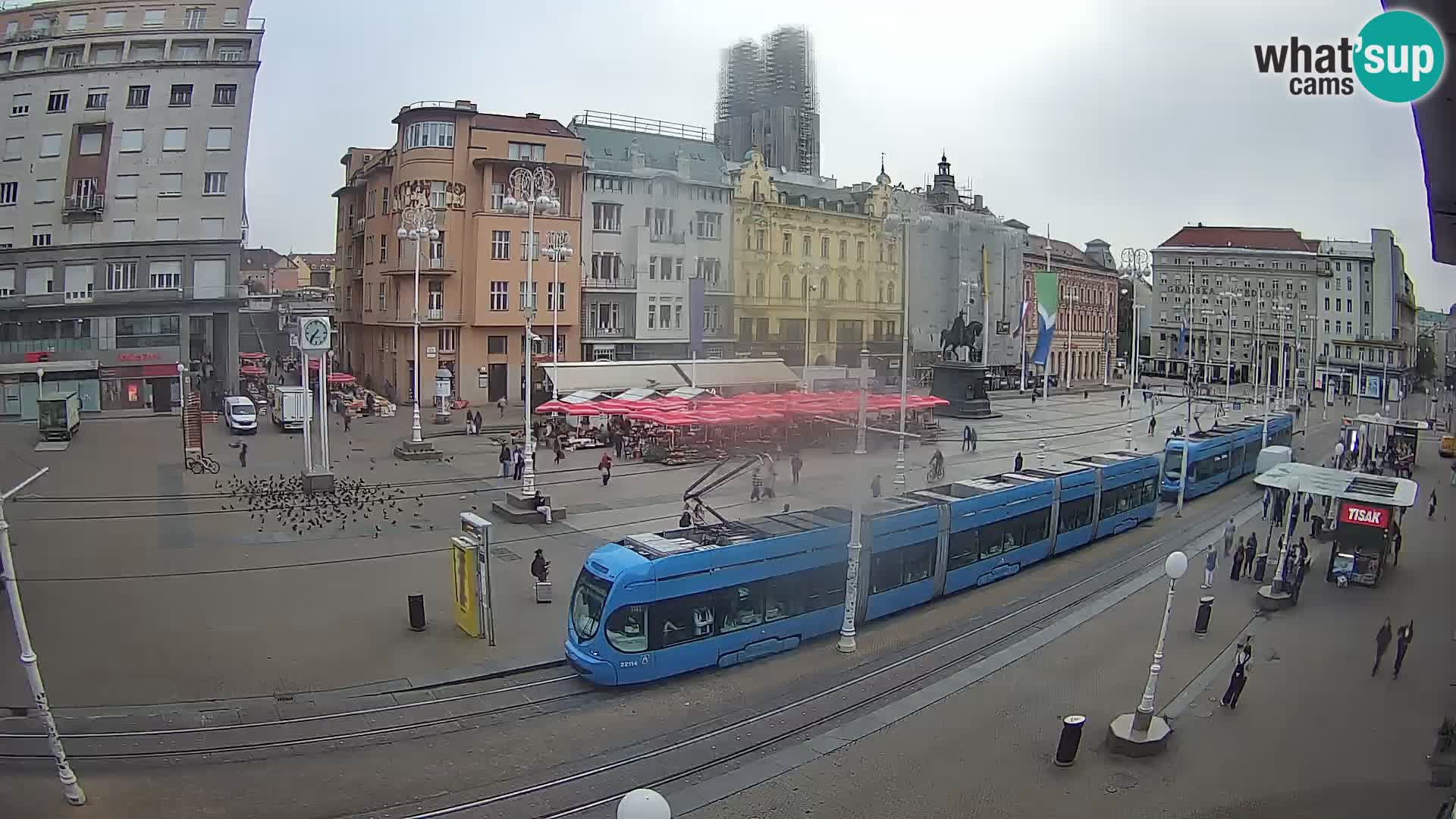 Webcam Zagreb Bana Jelačića square | Croatia