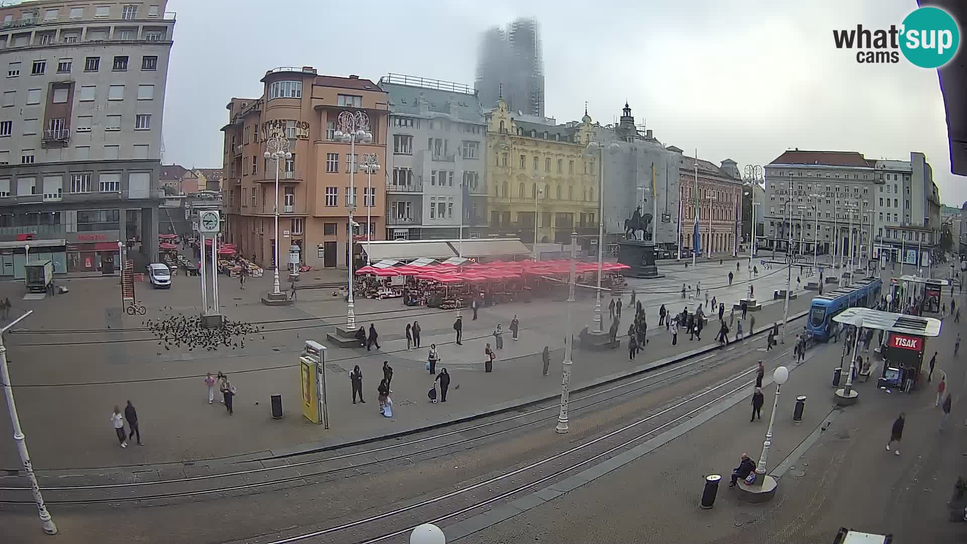 Zagreb webcam Ban Jelacica Platz | Kroatien