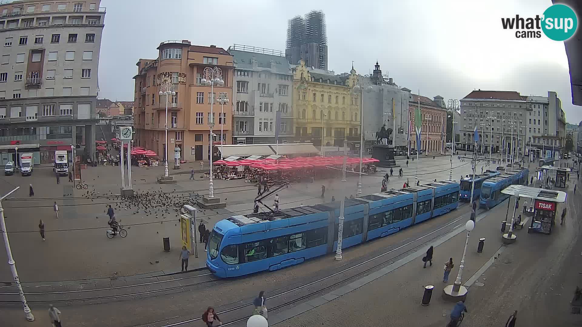 Zagreb webcam Ban Jelacica Platz | Kroatien