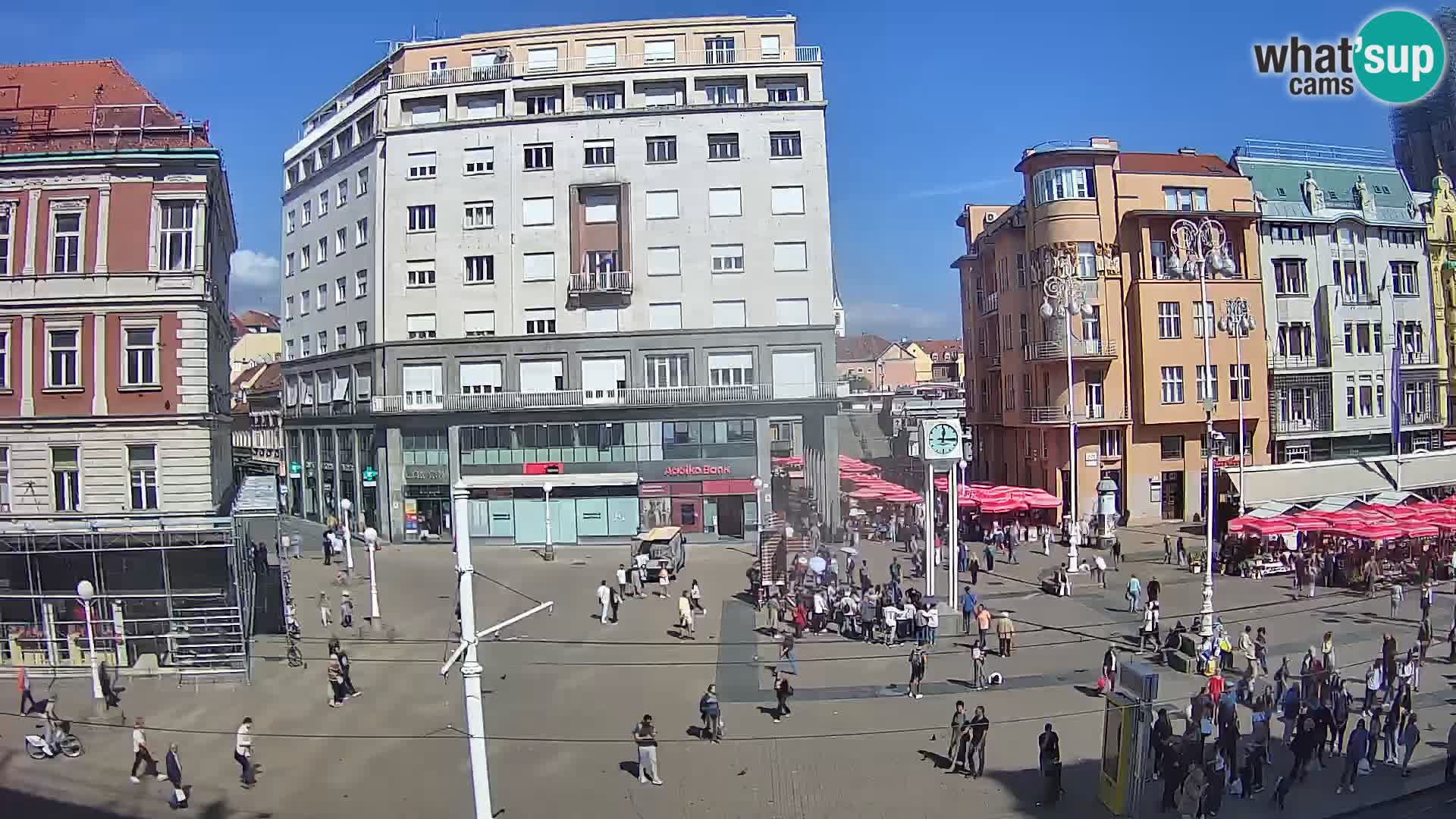 Webcam Zagreb Bana Jelačića square | Croatia