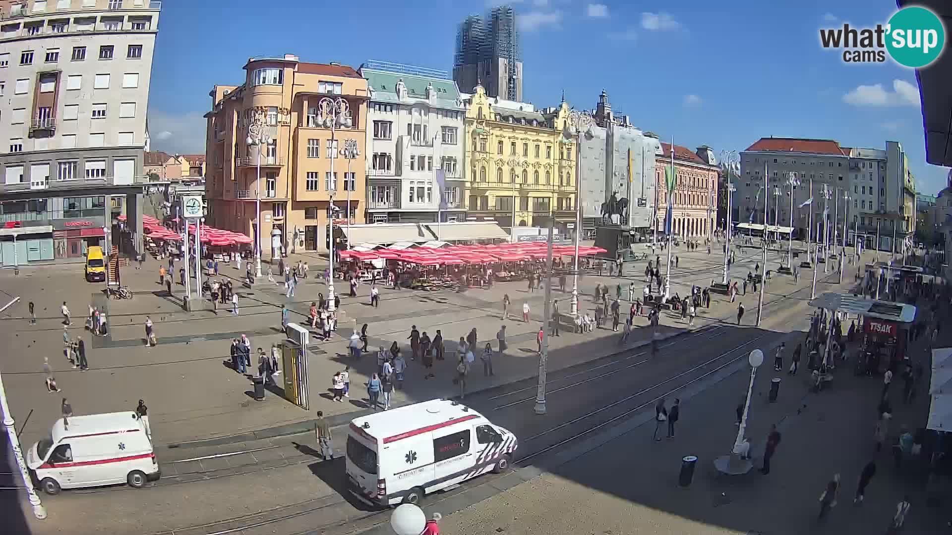Webcam Zagabria Ban Jelacic piazza | Croazia