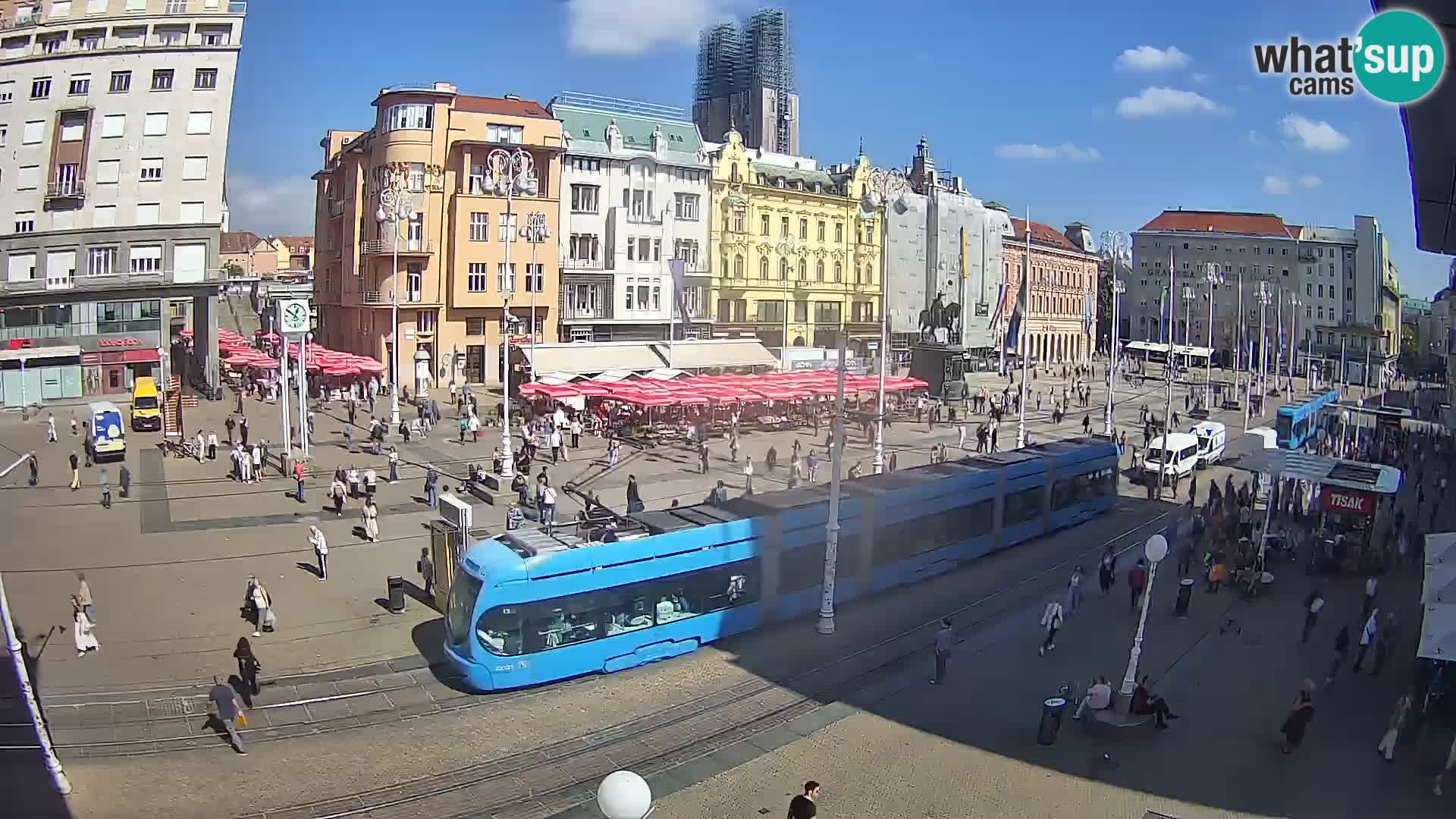 Webcam Zagreb Bana Jelačića square | Croatia