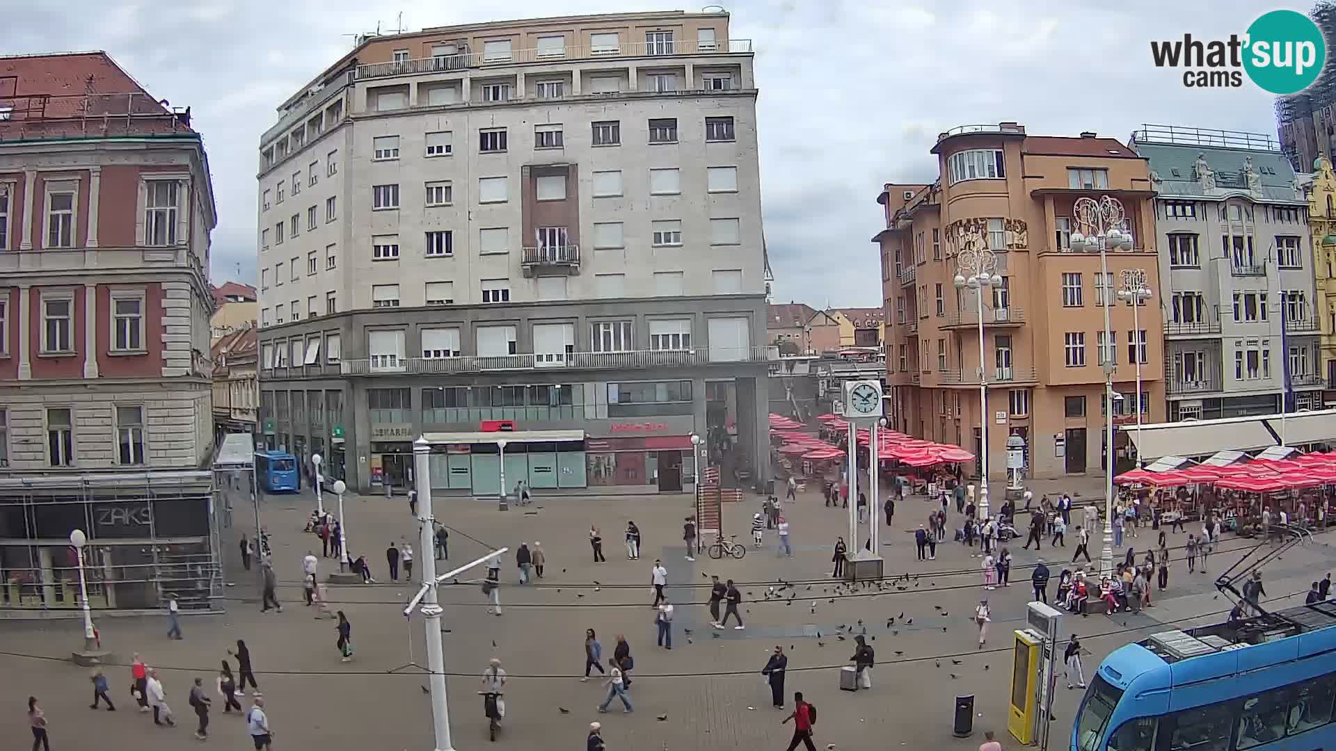 Zagreb webcam Ban Jelacica Platz | Kroatien