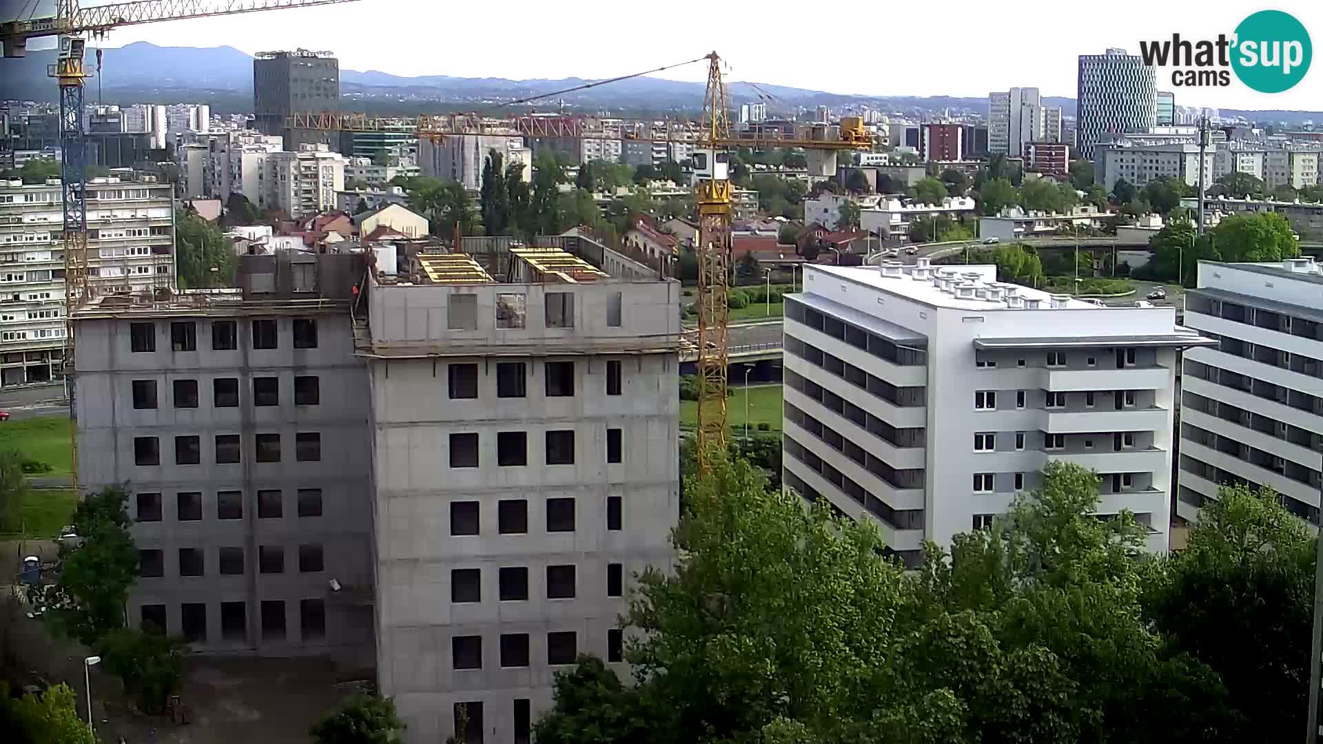 Krožišče Slavonske in Marin Držićeve ulice v Zagrebu v živo