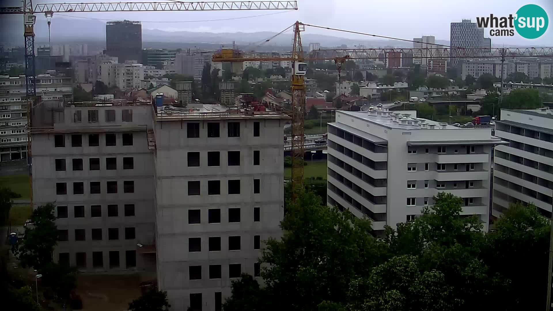 Rotatoria e incrocio viale Slavonska e Marin Držić  – webcam di Zagabria