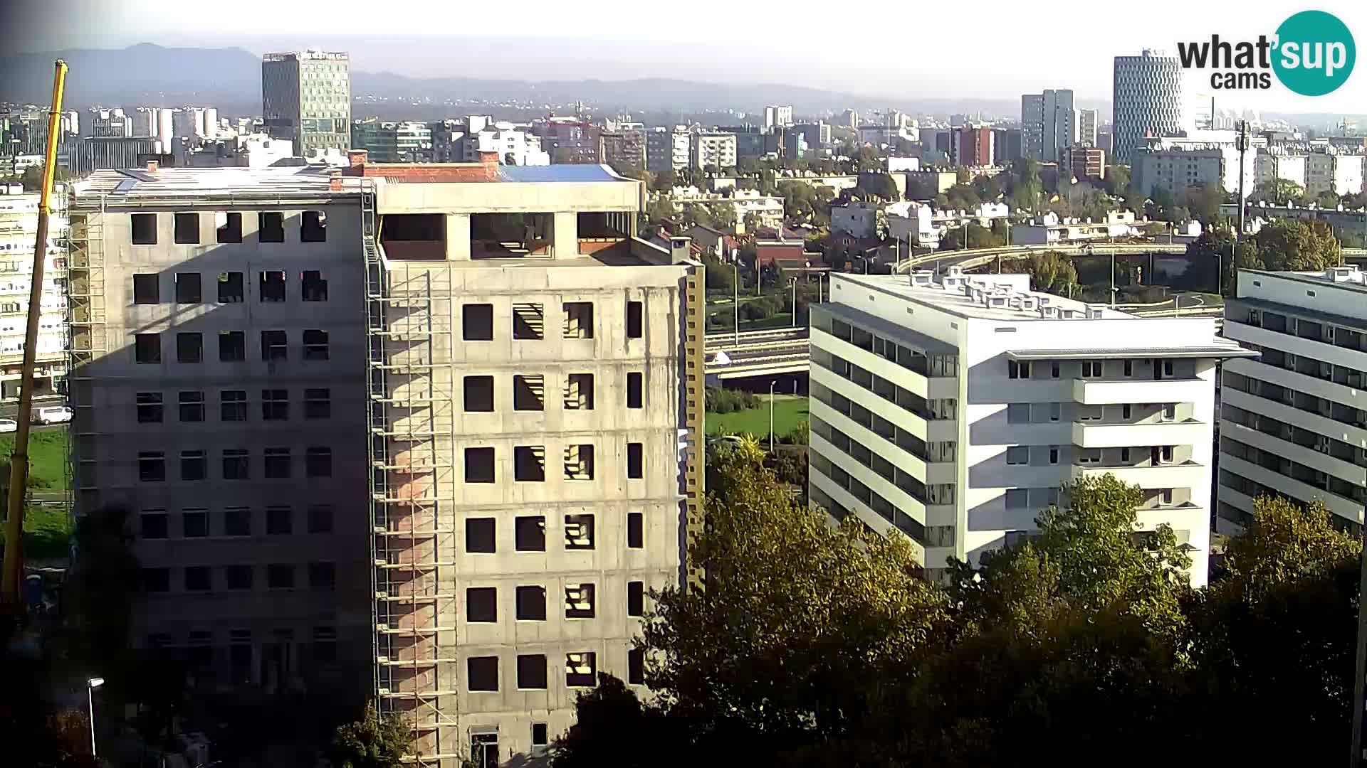 Live Interchange of Slavonska Avenue and Marin Držić Avenue in Zagreb webcam