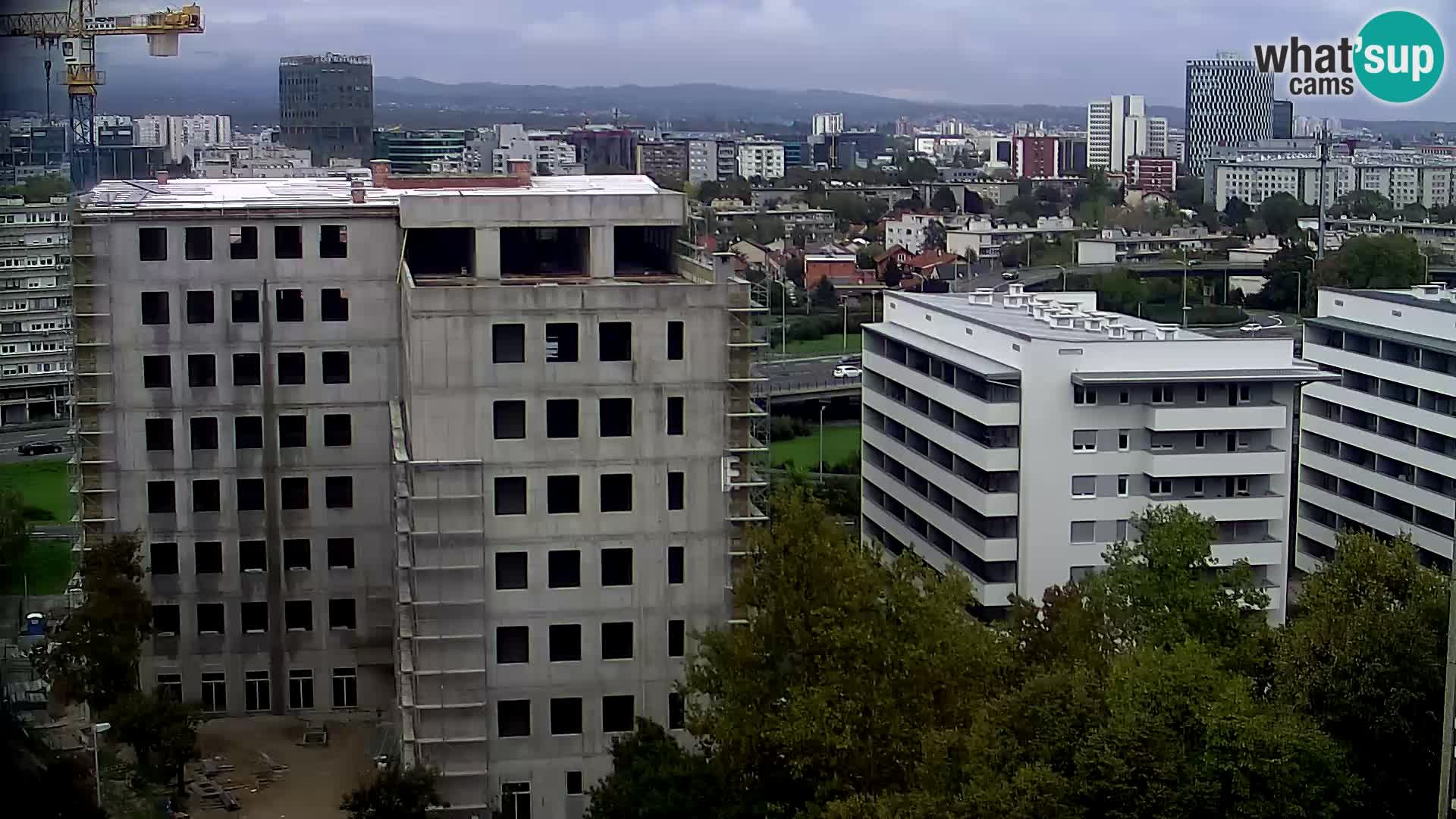 Rotatoria e incrocio viale Slavonska e Marin Držić  – webcam di Zagabria