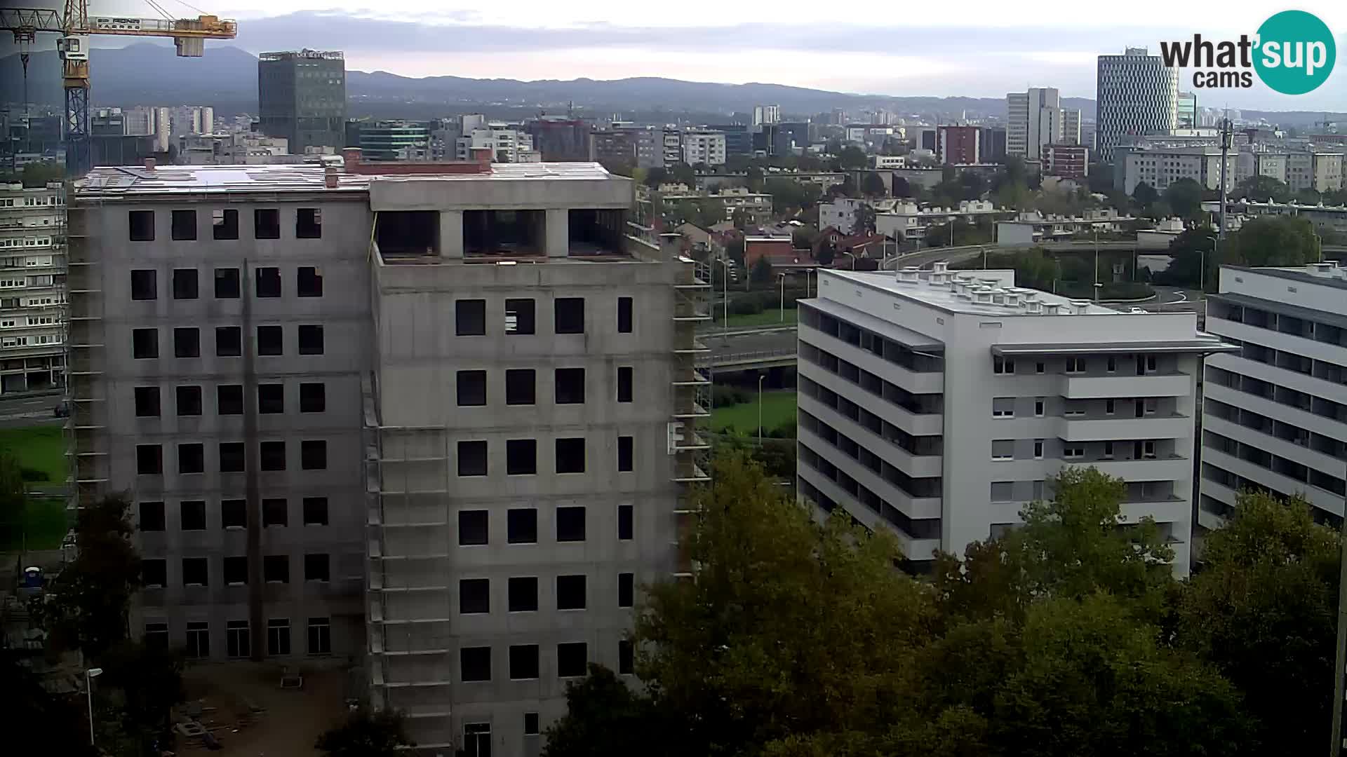 Rotatoria e incrocio viale Slavonska e Marin Držić  – webcam di Zagabria