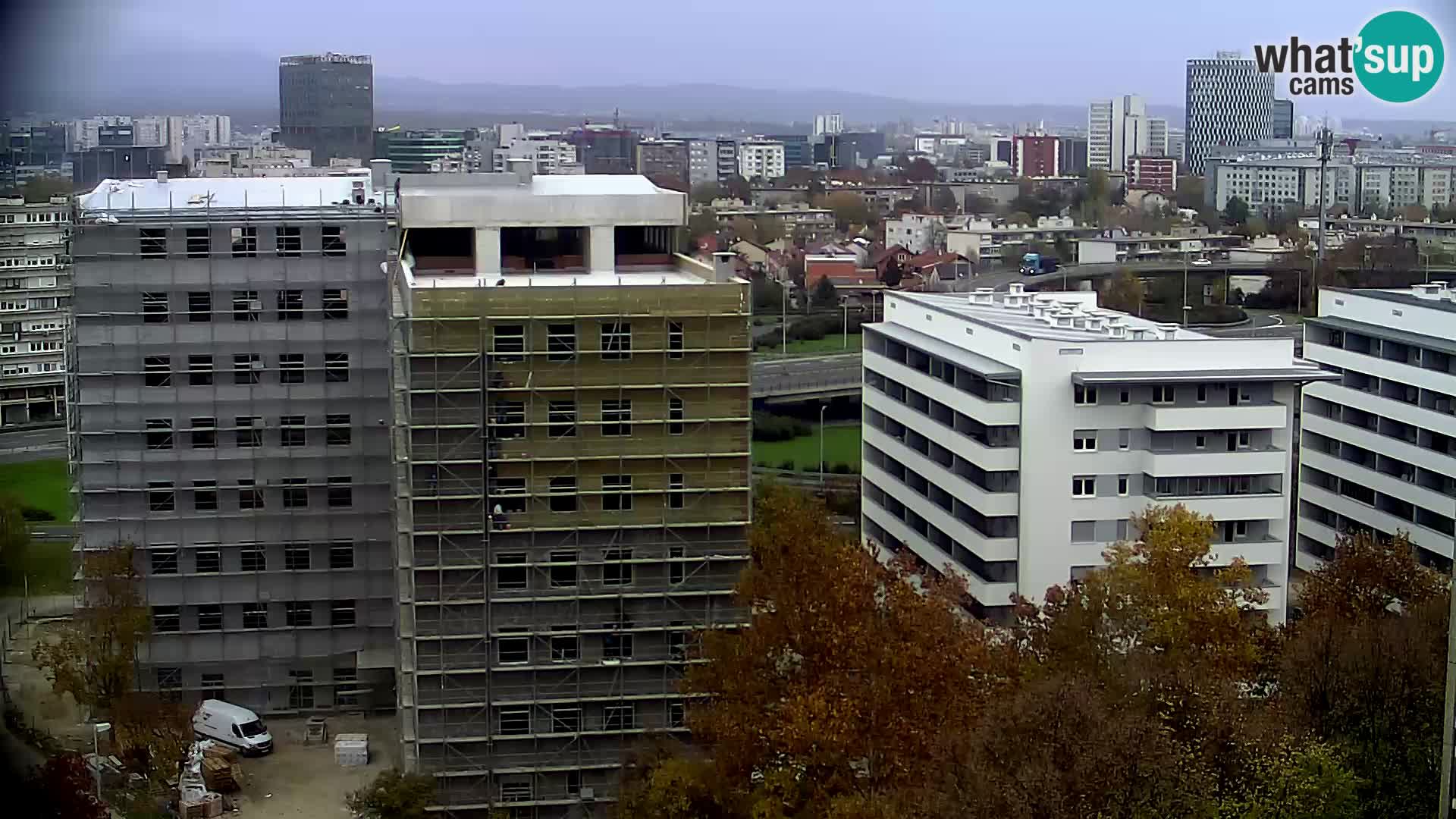 Rotatoria e incrocio viale Slavonska e Marin Držić  – webcam di Zagabria