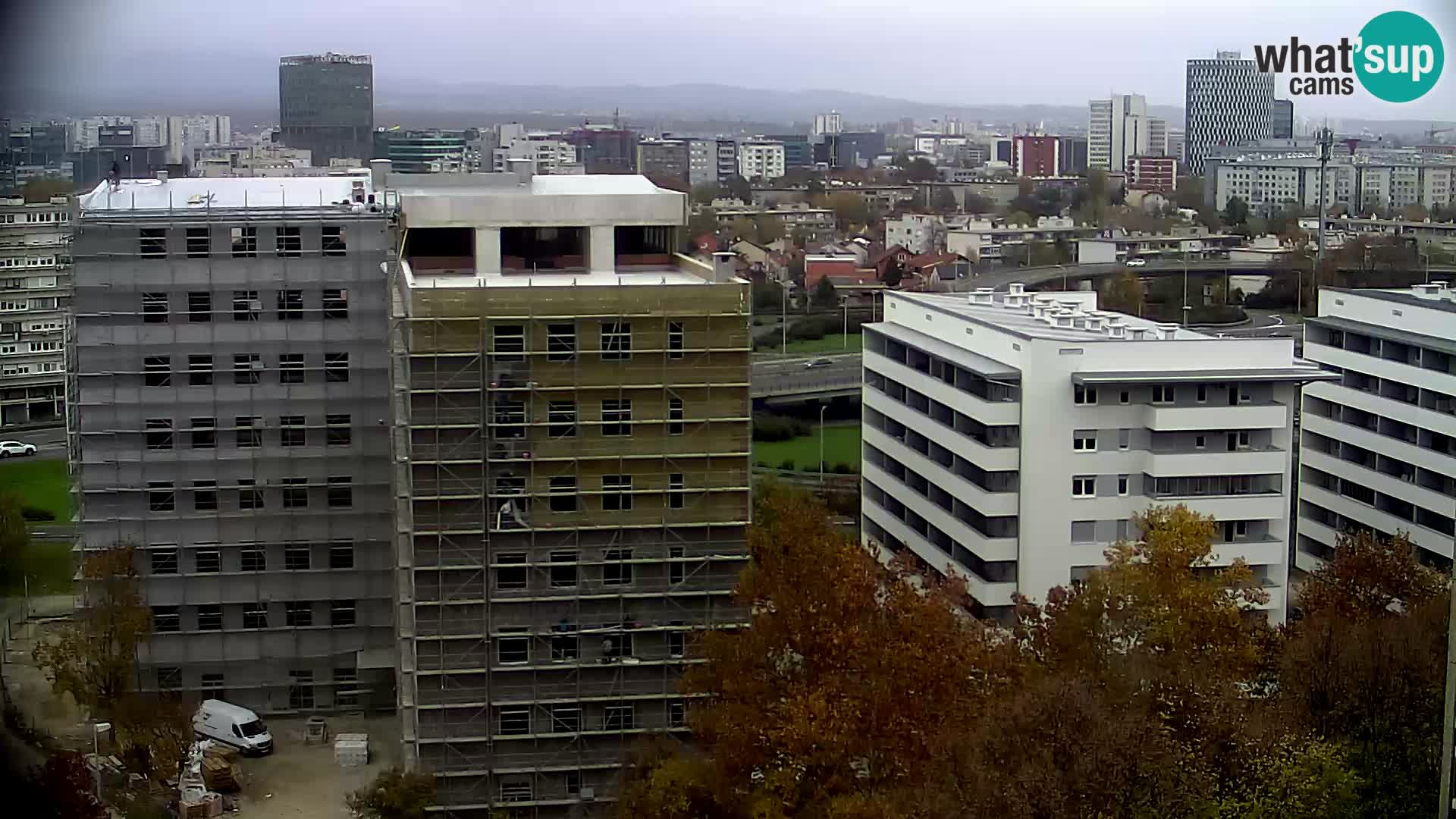 Rotatoria e incrocio viale Slavonska e Marin Držić  – webcam di Zagabria