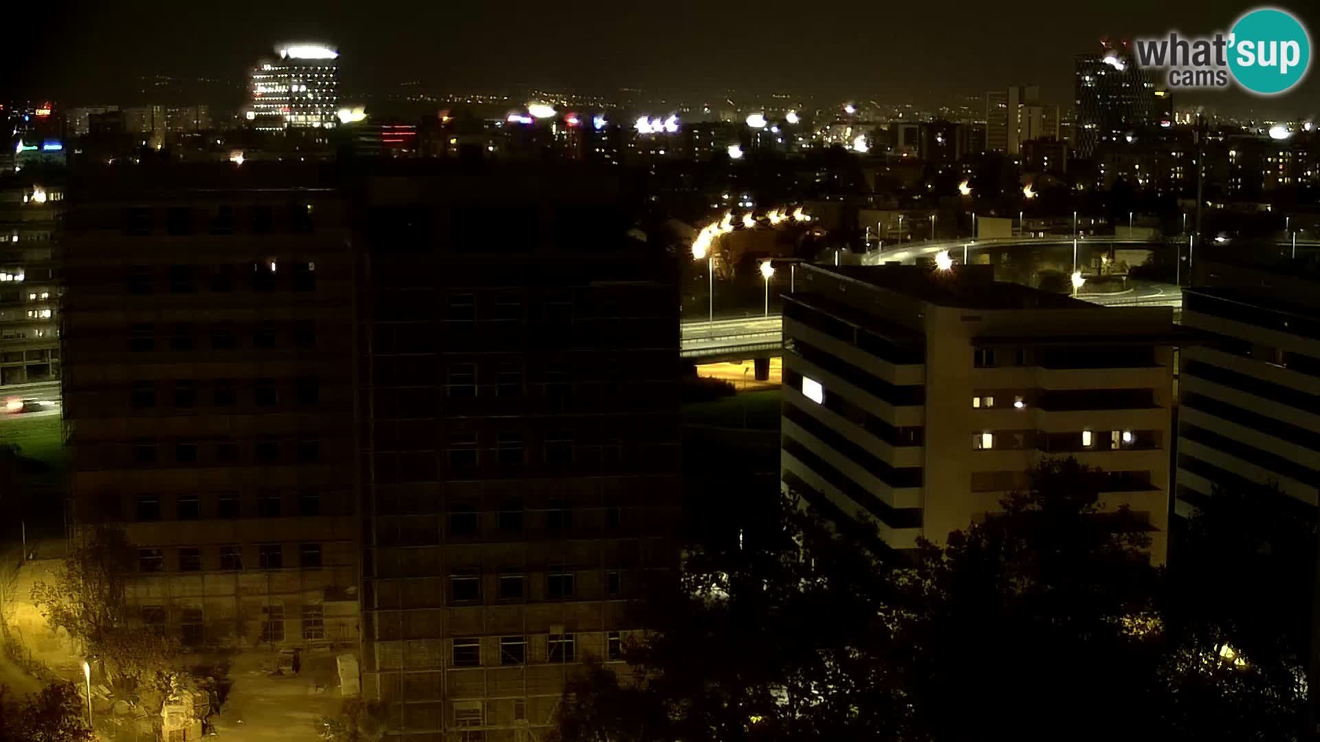 Live-Kreisverkehr Slavonska und Marin Držić Avenue zur Zagreb Webcam