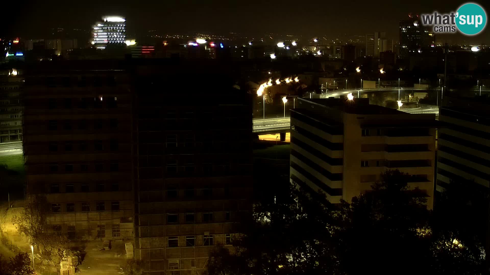 Live-Kreisverkehr Slavonska und Marin Držić Avenue zur Zagreb Webcam