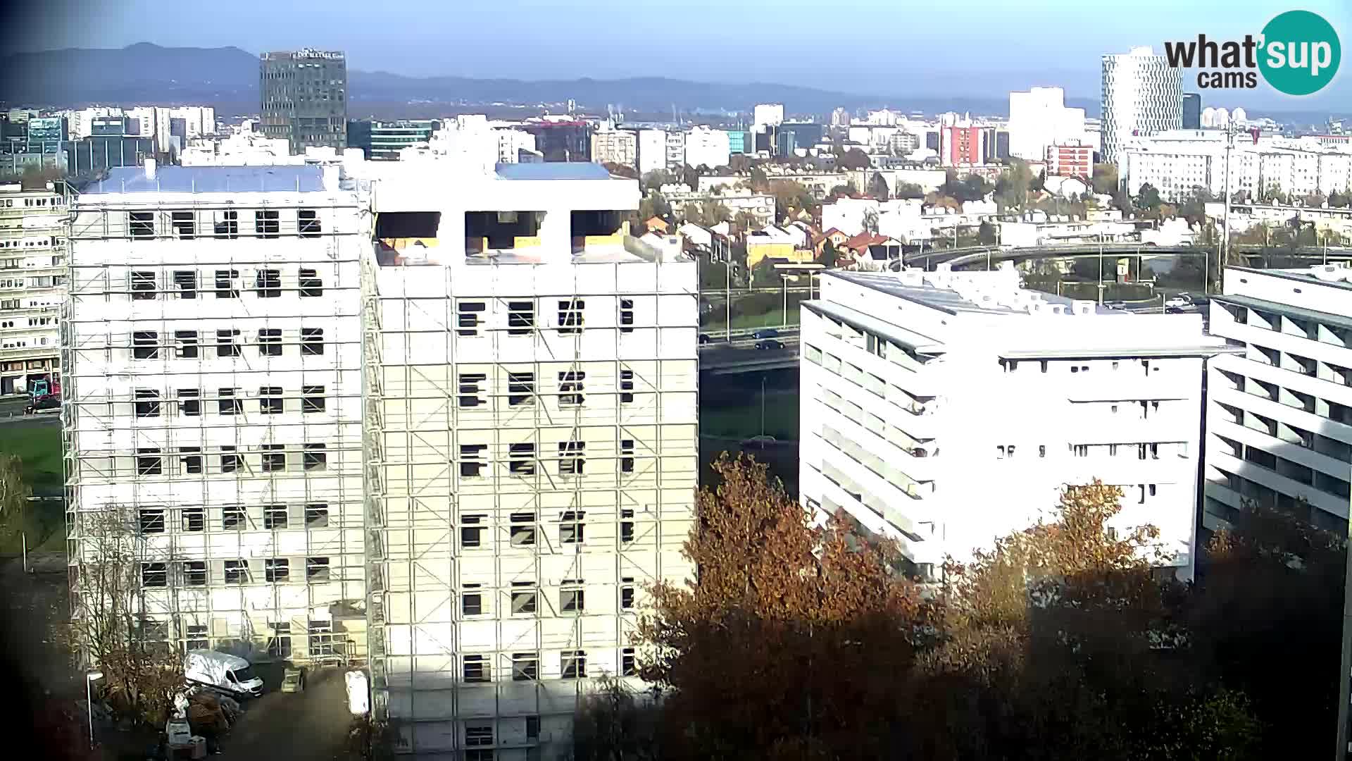 Rotatoria e incrocio viale Slavonska e Marin Držić  – webcam di Zagabria