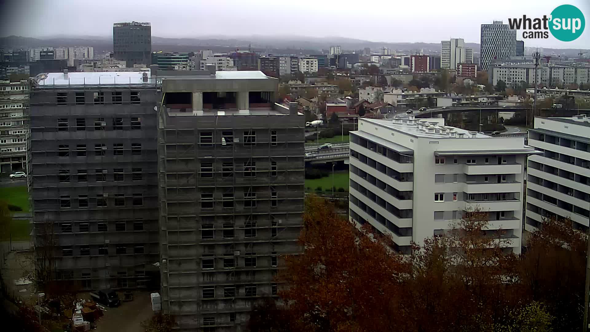 Rotatoria e incrocio viale Slavonska e Marin Držić  – webcam di Zagabria