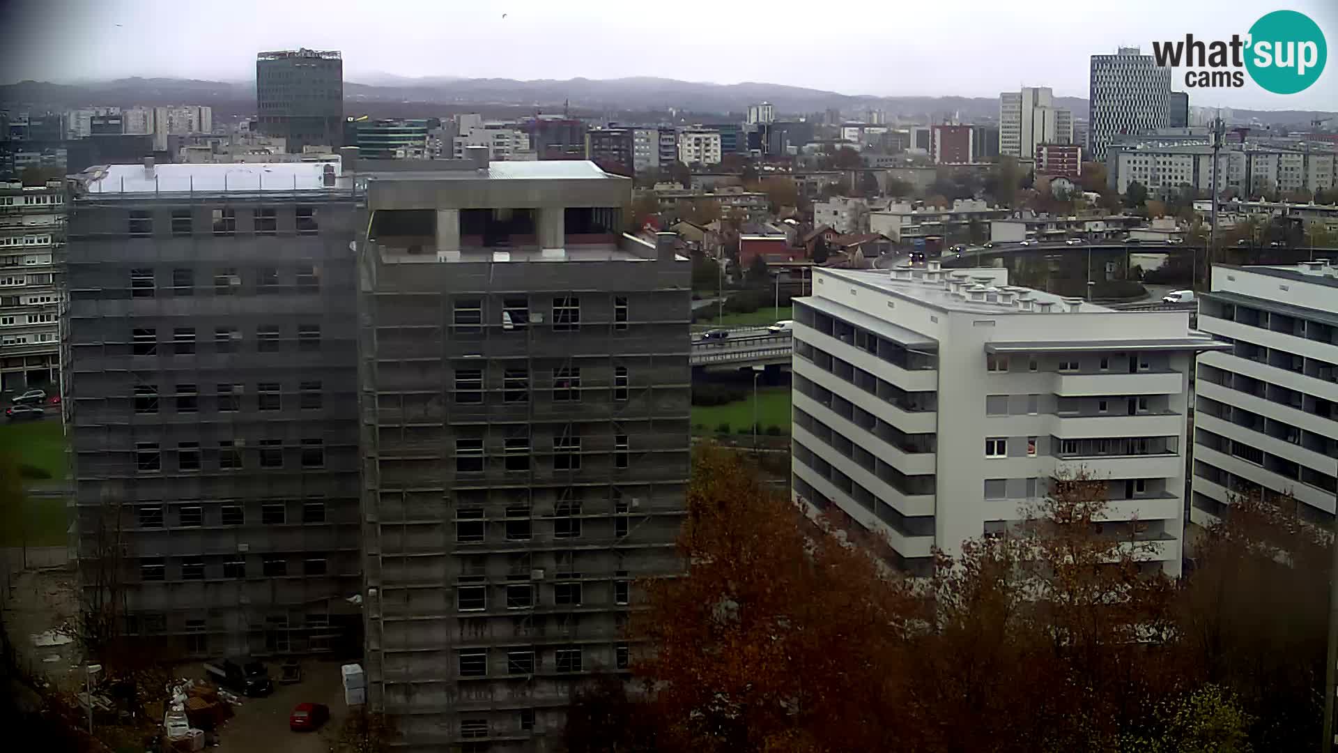 Live-Kreisverkehr Slavonska und Marin Držić Avenue zur Zagreb Webcam