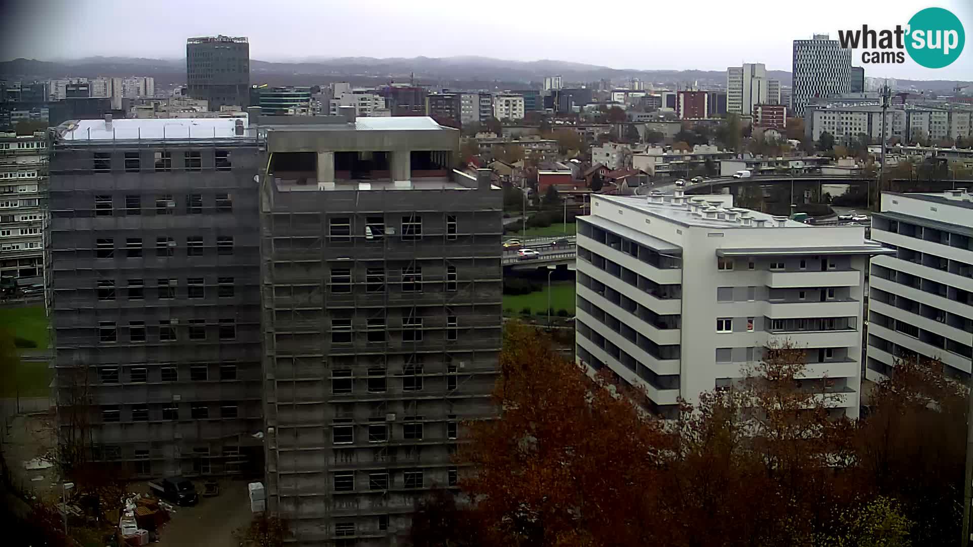 Rotatoria e incrocio viale Slavonska e Marin Držić  – webcam di Zagabria