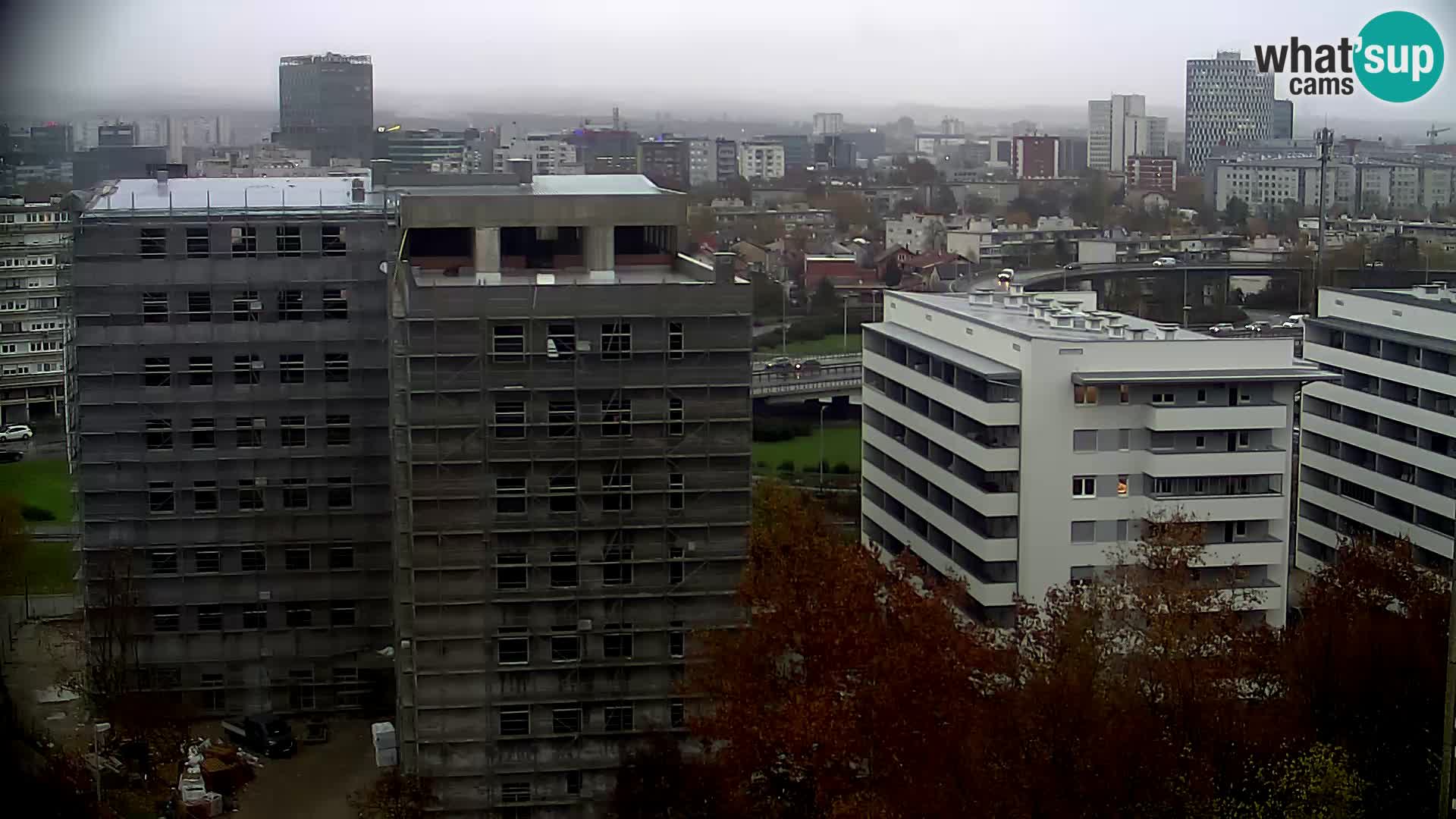 Live-Kreisverkehr Slavonska und Marin Držić Avenue zur Zagreb Webcam