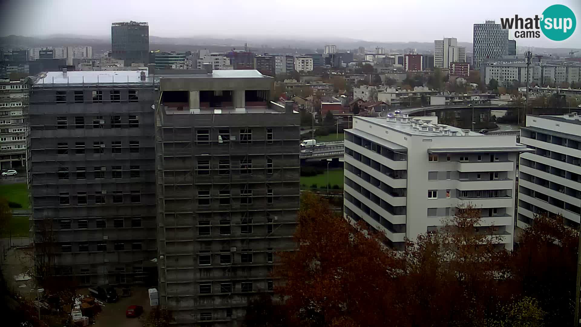 Rotatoria e incrocio viale Slavonska e Marin Držić  – webcam di Zagabria