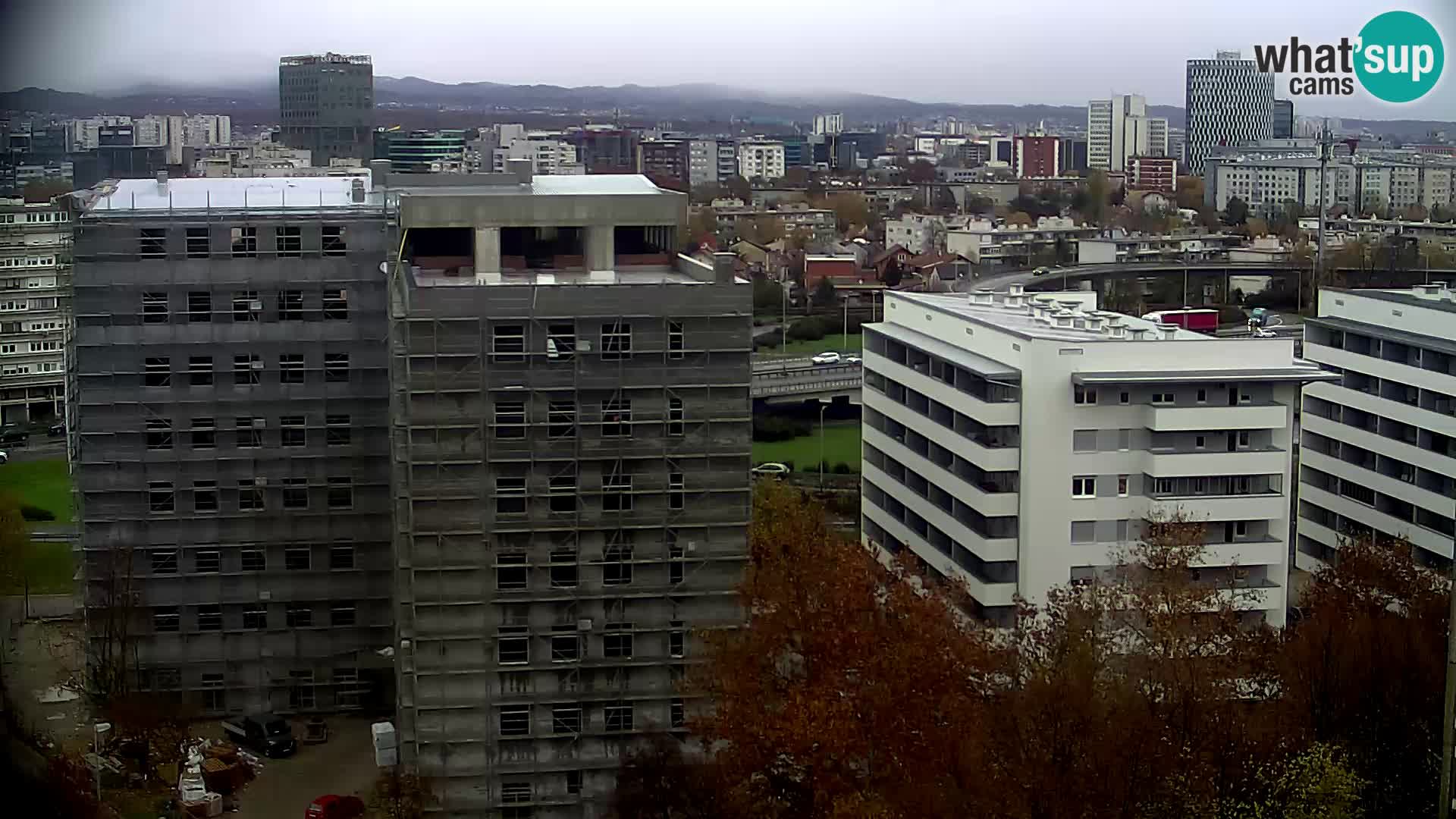 Rotatoria e incrocio viale Slavonska e Marin Držić  – webcam di Zagabria