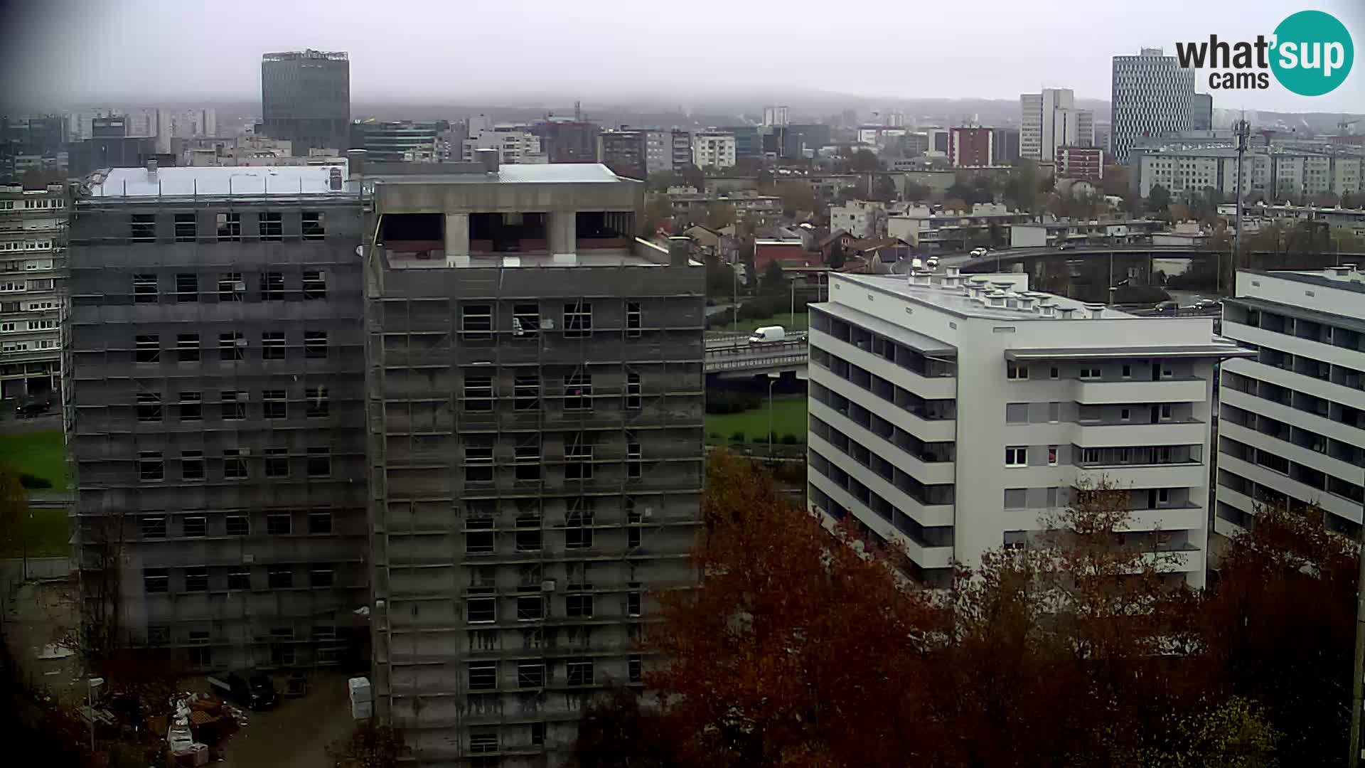 Rotonda en vivo que cruza Slavonska y Marin Držić Avenue en Zagreb webcam