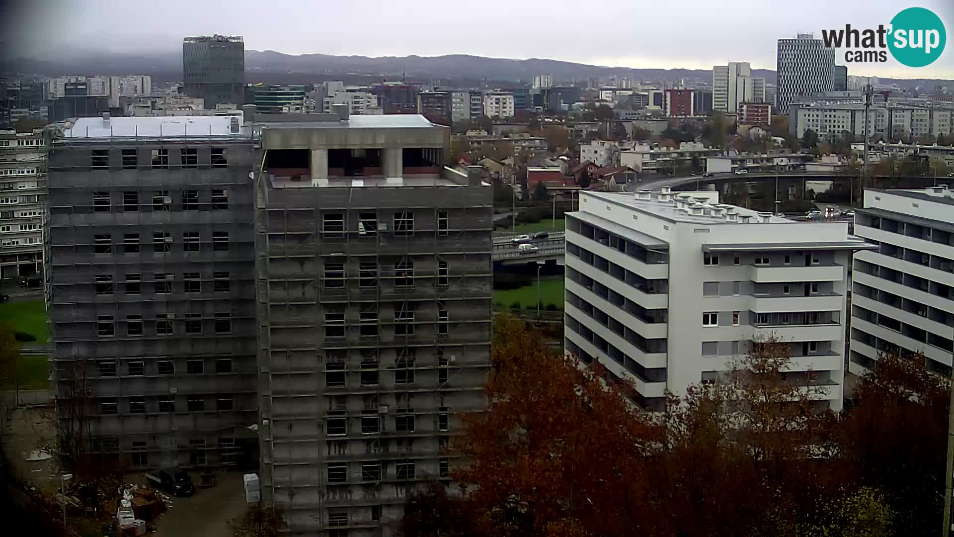 Rotatoria e incrocio viale Slavonska e Marin Držić  – webcam di Zagabria