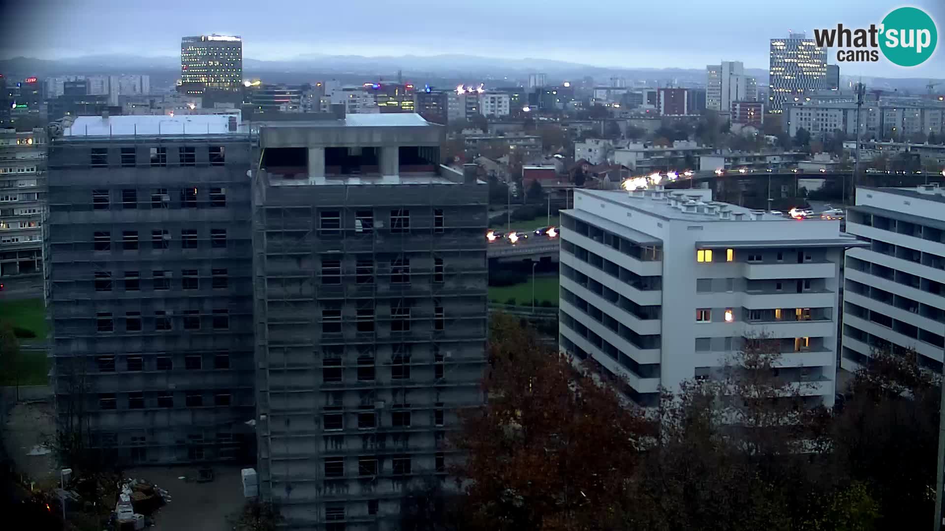 Rotatoria e incrocio viale Slavonska e Marin Držić  – webcam di Zagabria