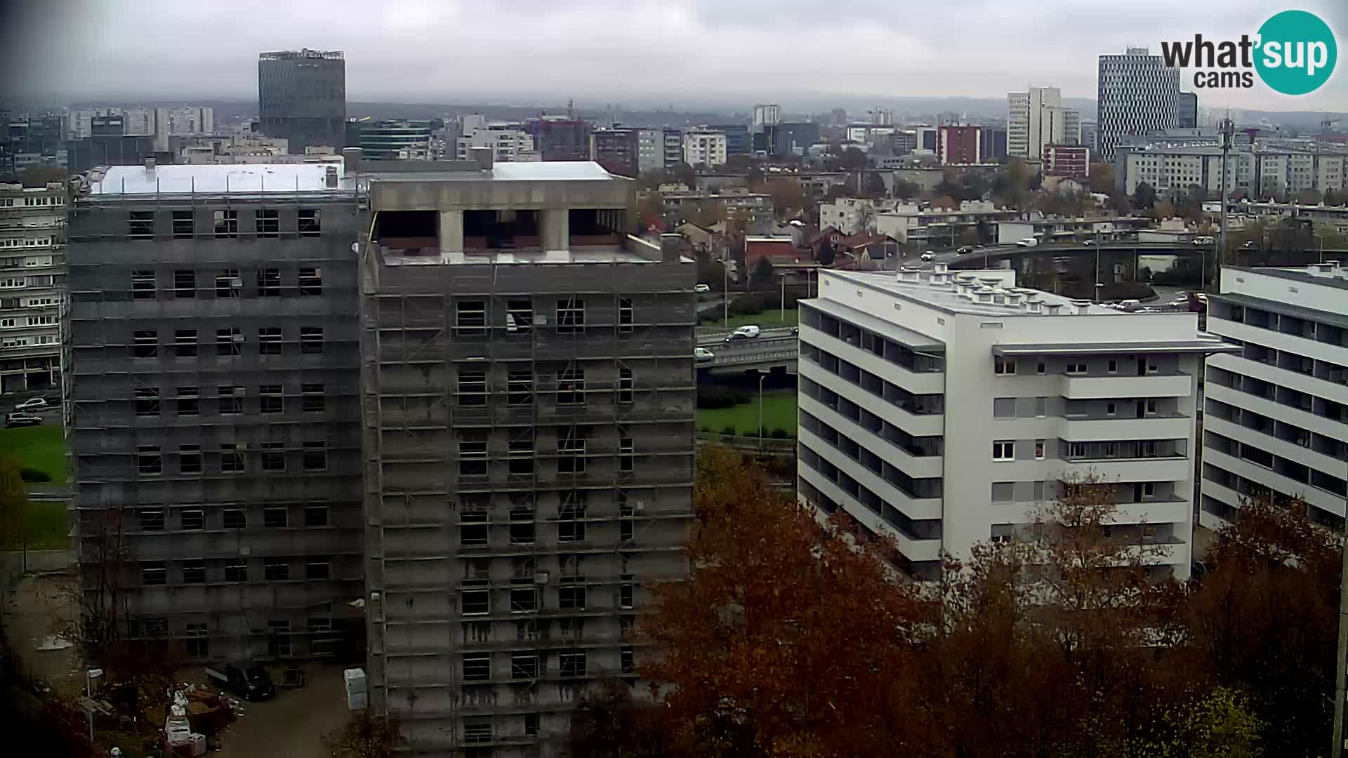 Rotatoria e incrocio viale Slavonska e Marin Držić  – webcam di Zagabria