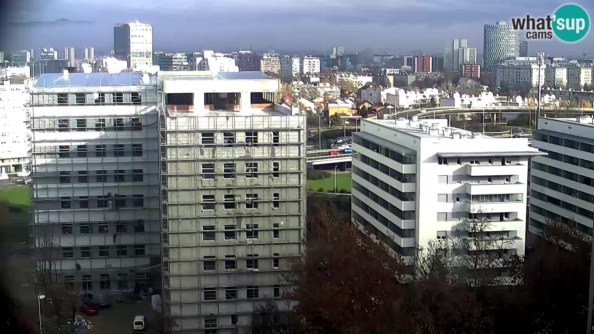 Rotatoria e incrocio viale Slavonska e Marin Držić  – webcam di Zagabria