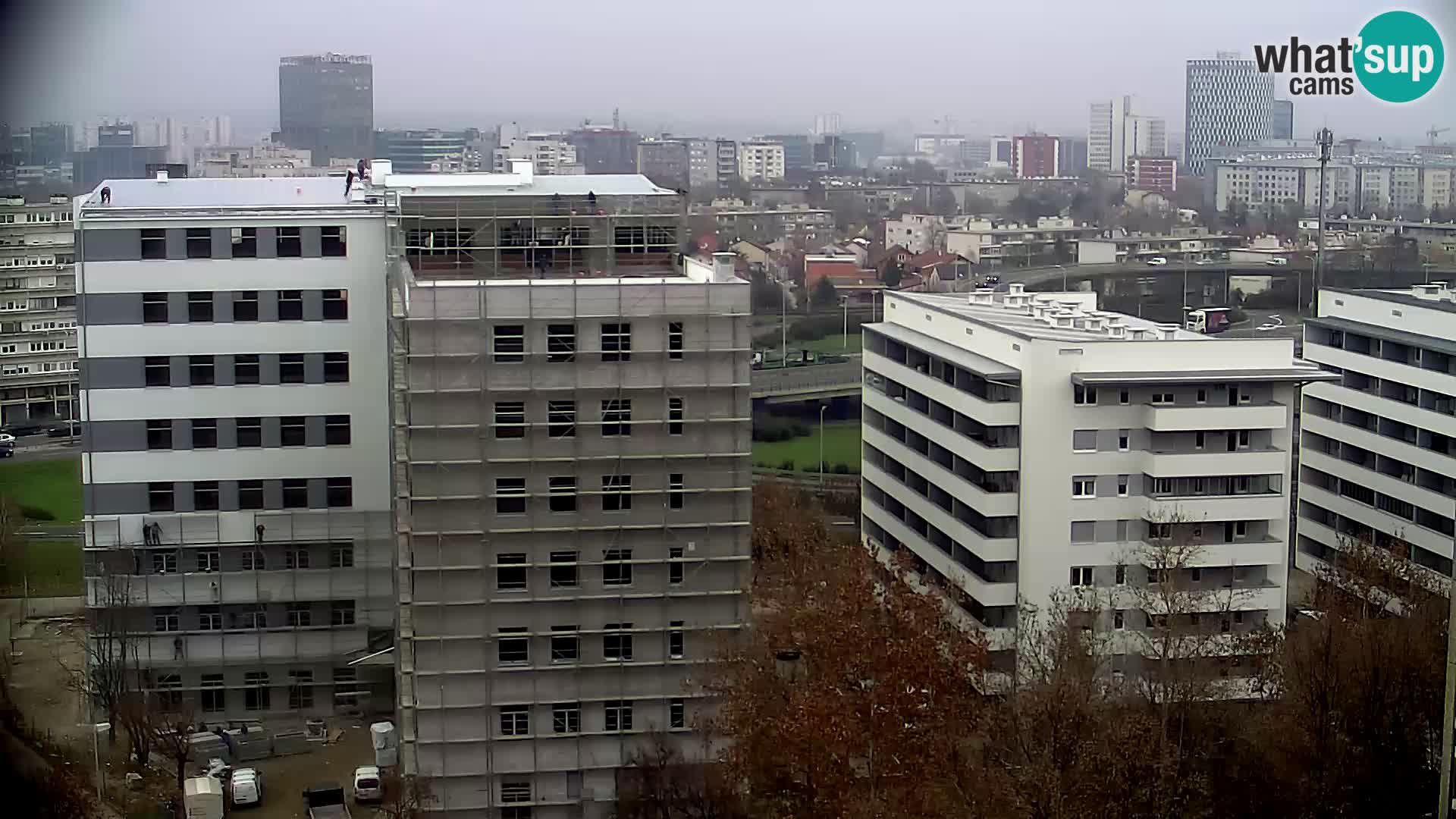 Rotatoria e incrocio viale Slavonska e Marin Držić  – webcam di Zagabria