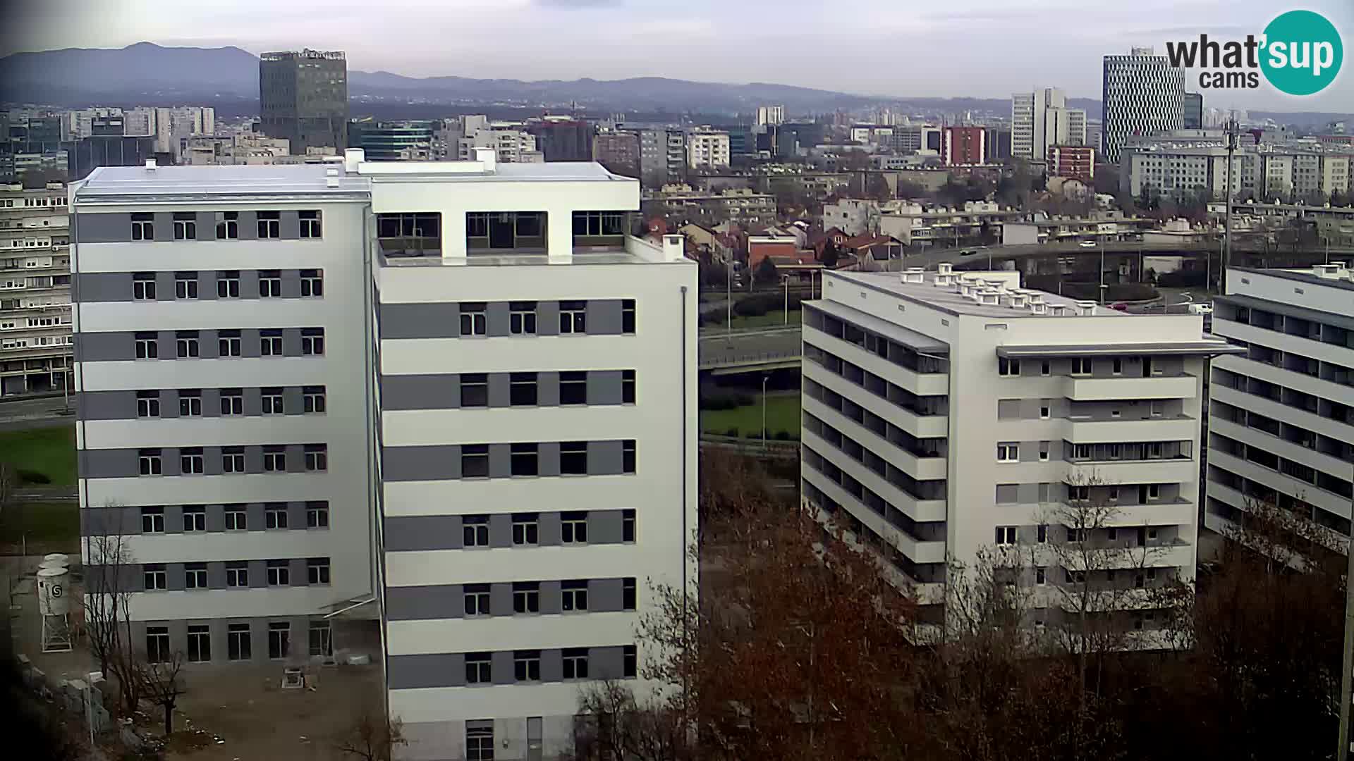 Rotonda en vivo que cruza Slavonska y Marin Držić Avenue en Zagreb webcam