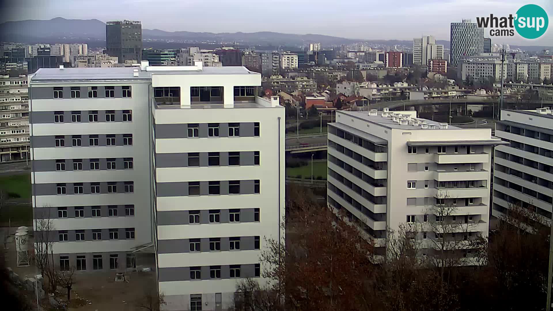 Rotonda en vivo que cruza Slavonska y Marin Držić Avenue en Zagreb webcam