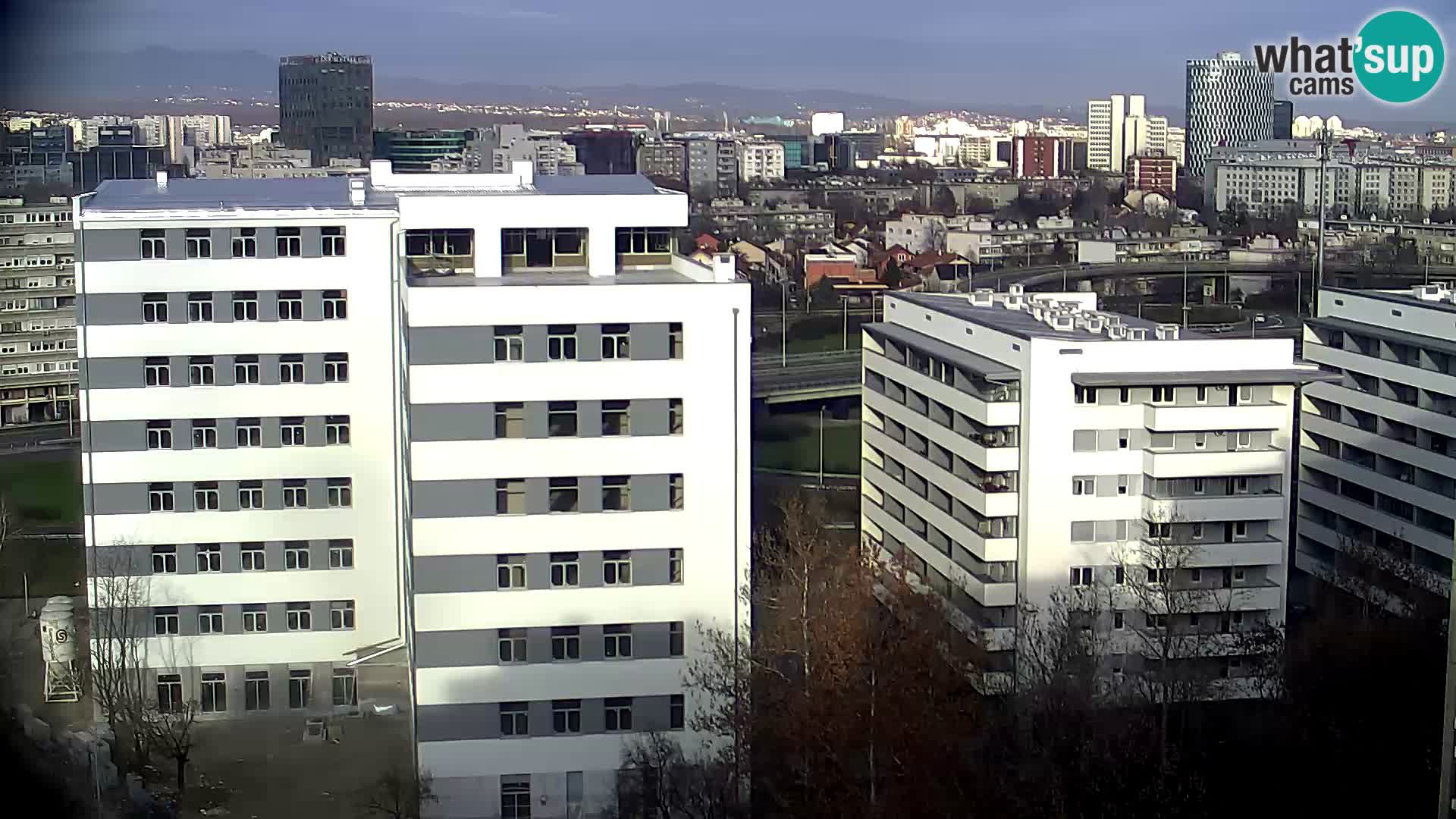 Rotonda en vivo que cruza Slavonska y Marin Držić Avenue en Zagreb webcam