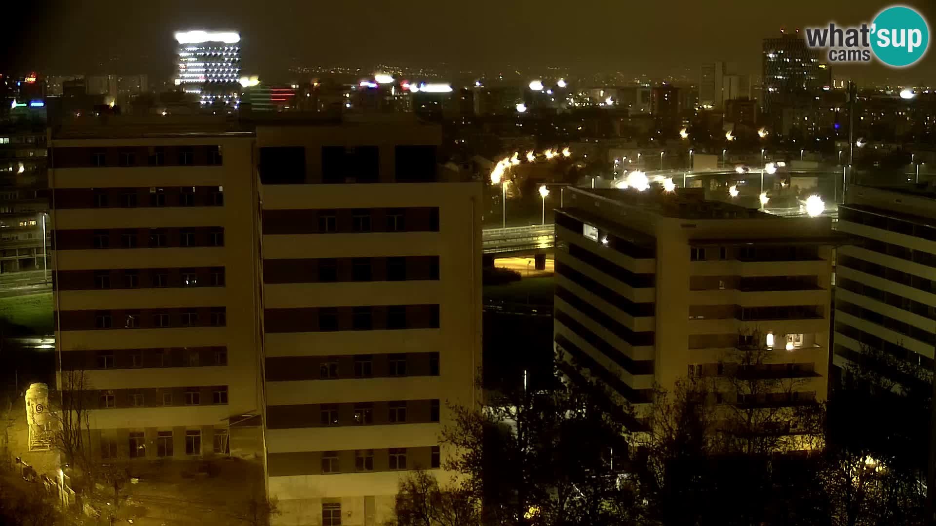 Rond-point en direct traversant les avenues Slavonska et Marin Držić à Zagreb webcam