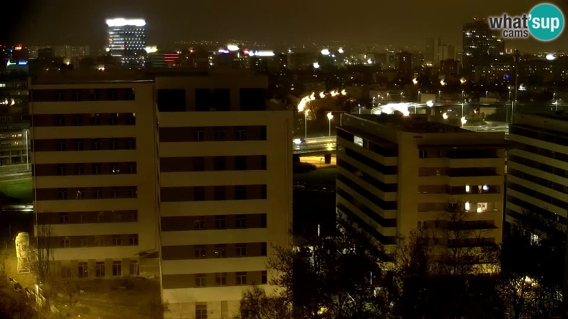 Rond-point en direct traversant les avenues Slavonska et Marin Držić à Zagreb webcam