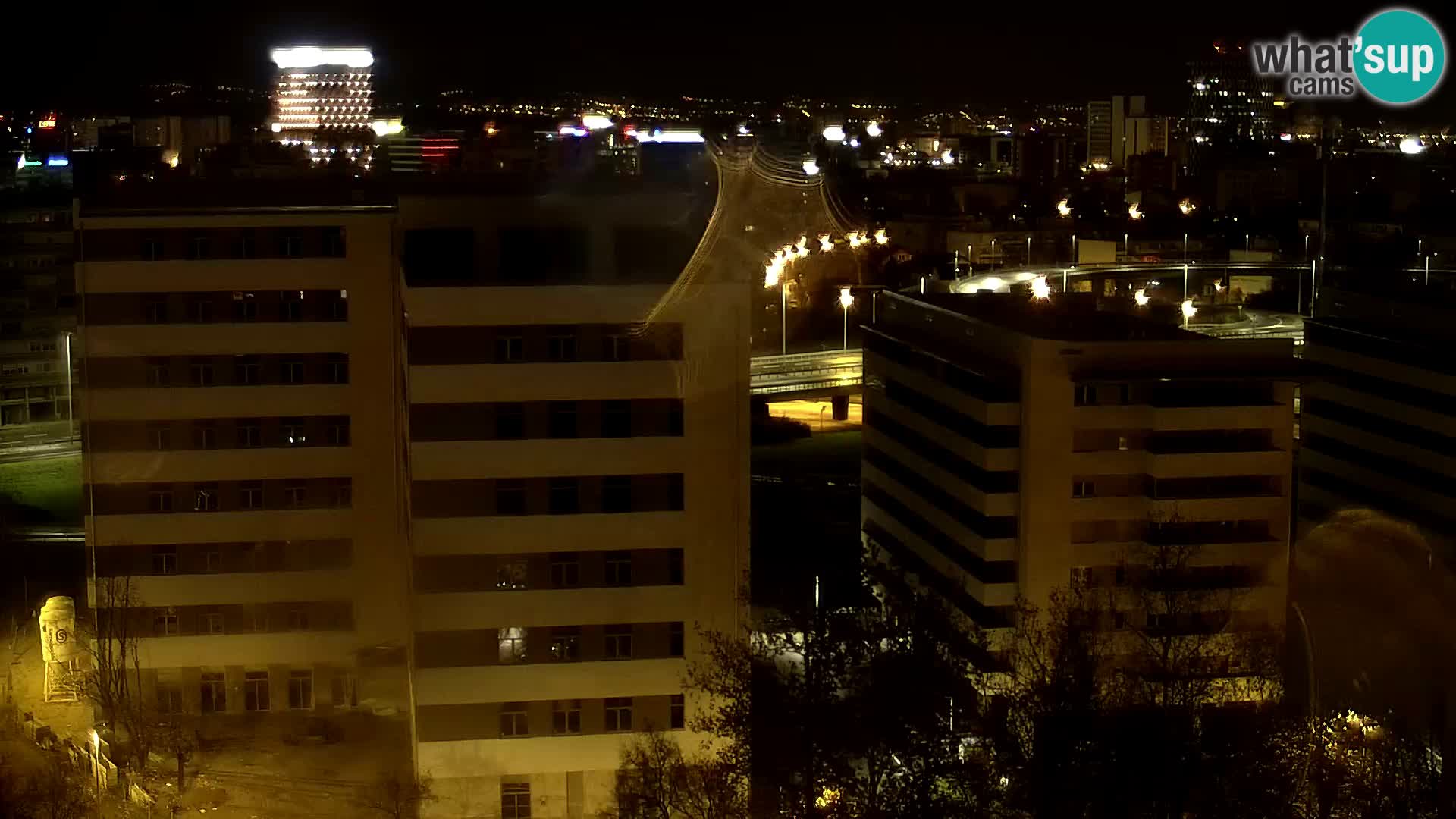 Rond-point en direct traversant les avenues Slavonska et Marin Držić à Zagreb webcam