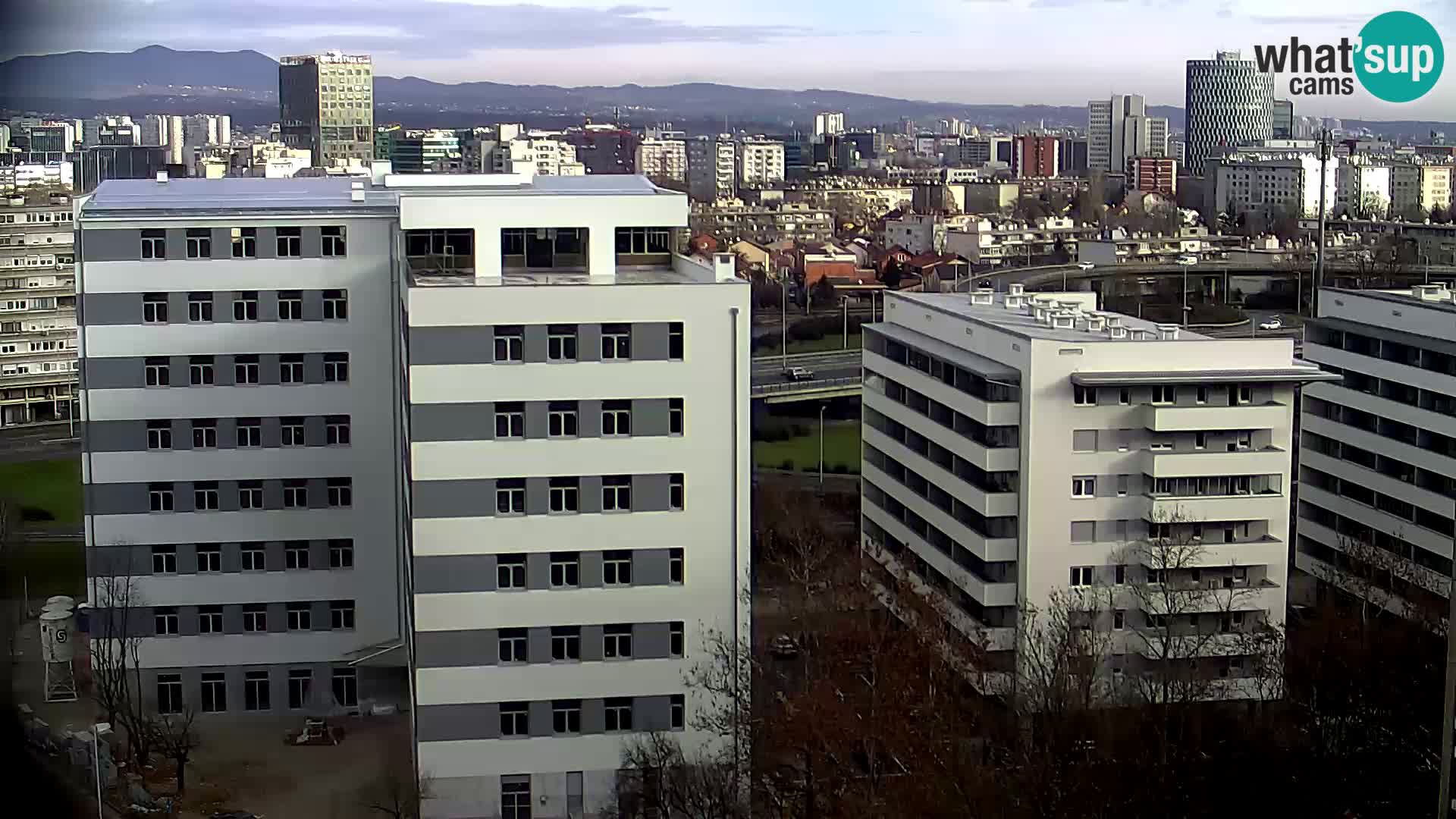 Krožišče Slavonske in Marin Držićeve ulice v Zagrebu v živo