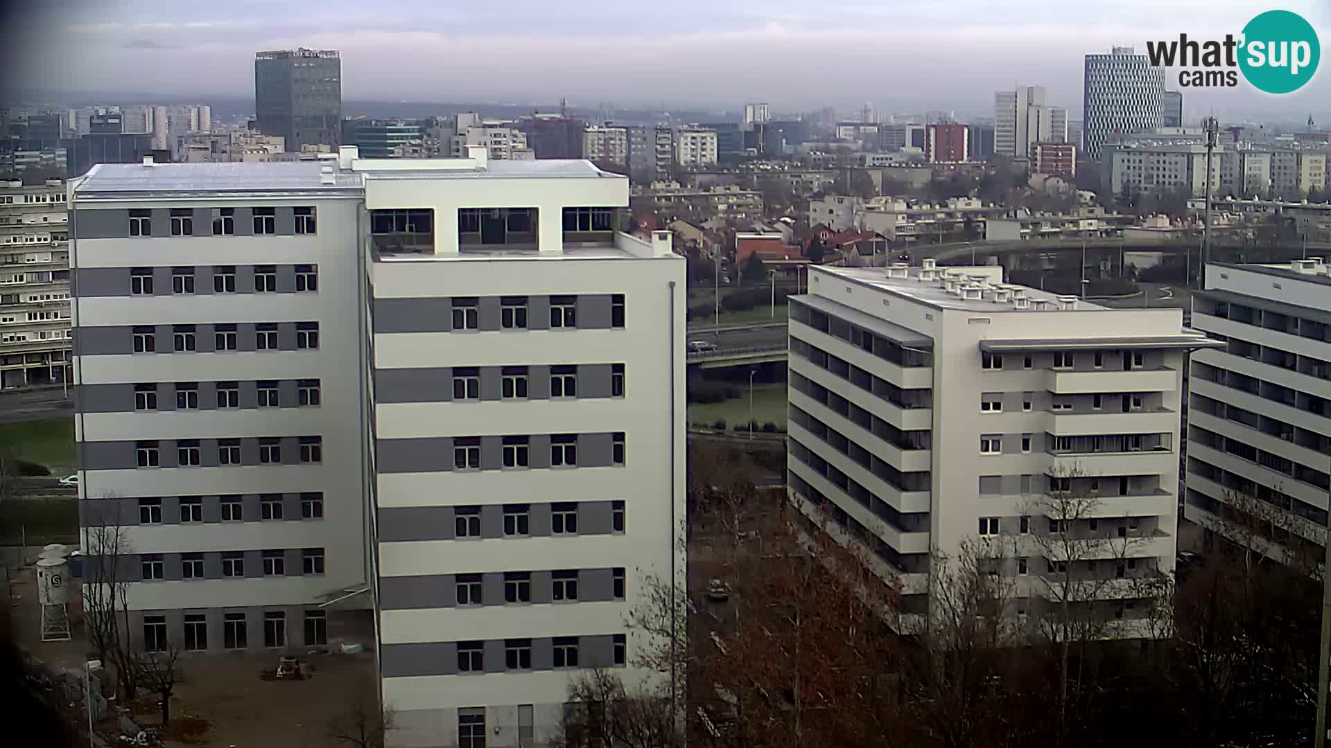 Live-Kreisverkehr Slavonska und Marin Držić Avenue zur Zagreb Webcam