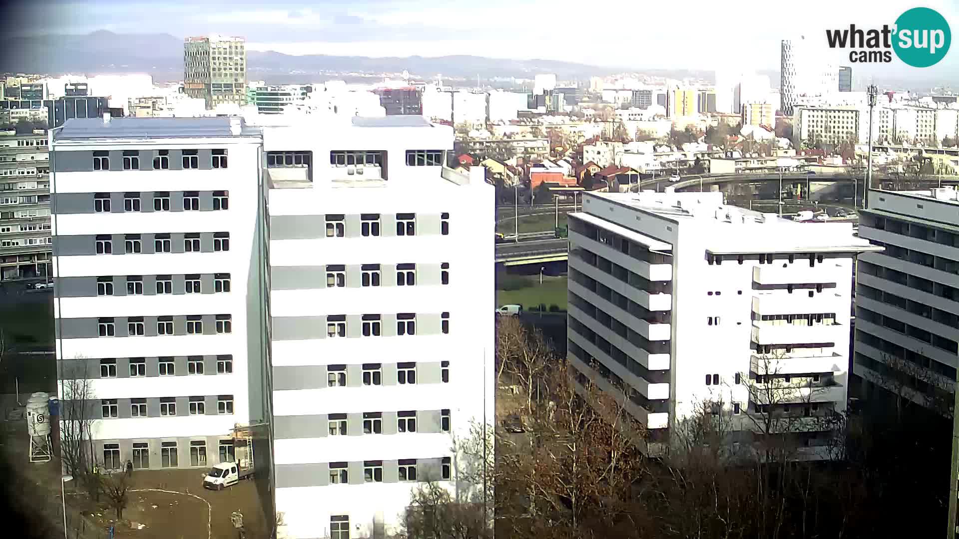 Rotatoria e incrocio viale Slavonska e Marin Držić  – webcam di Zagabria