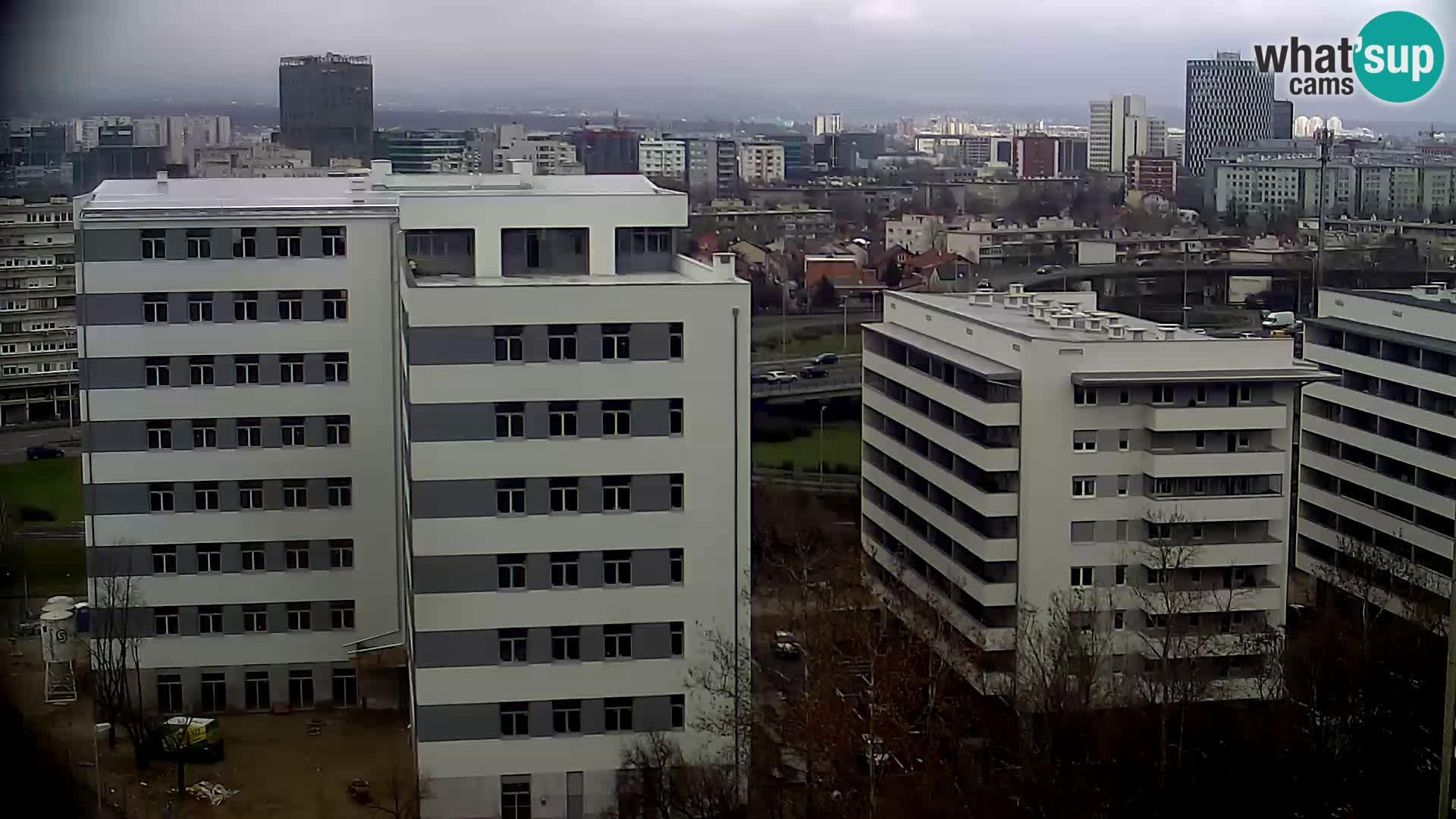 Krožišče Slavonske in Marin Držićeve ulice v Zagrebu v živo