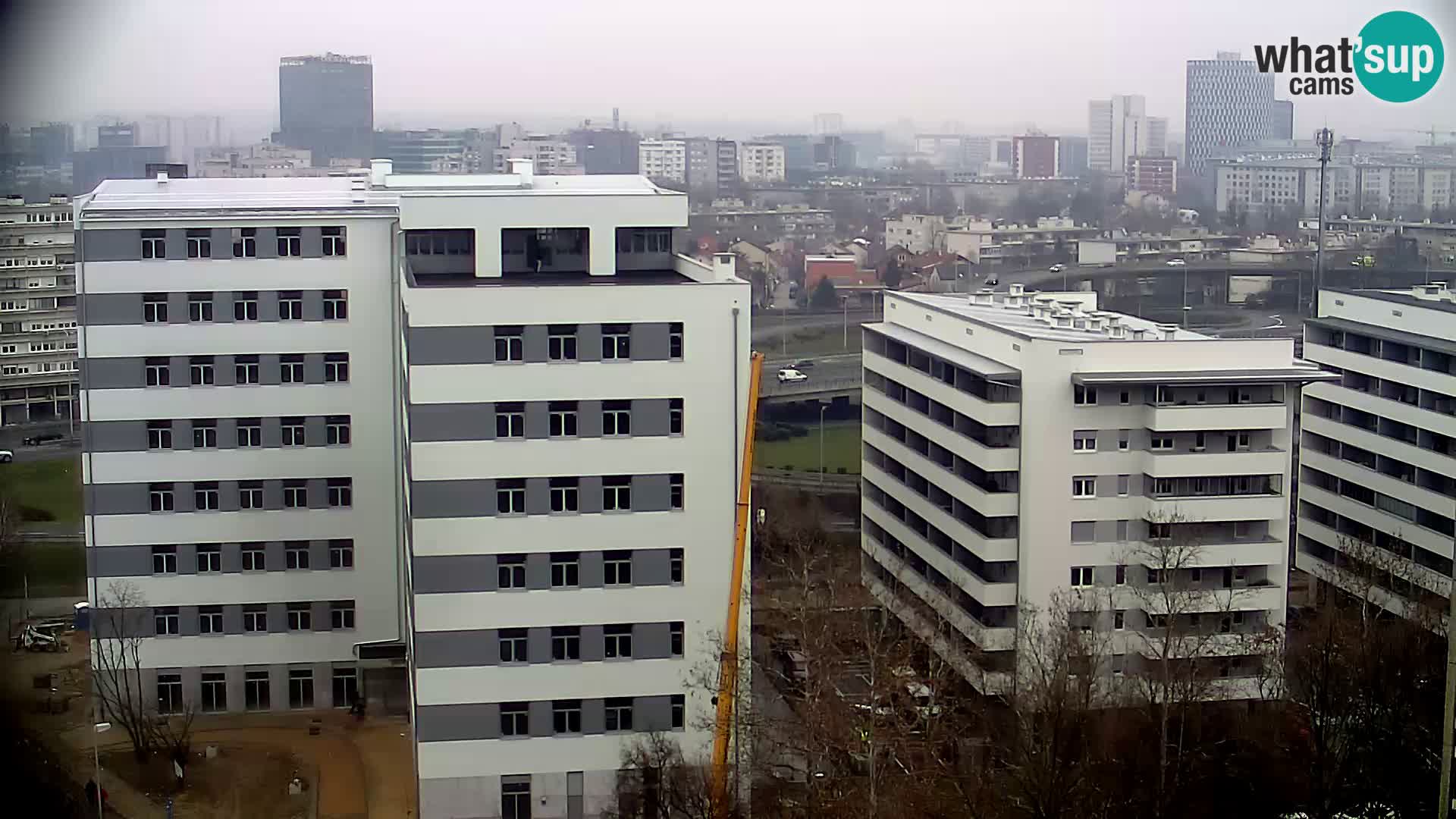 Rond-point en direct traversant les avenues Slavonska et Marin Držić à Zagreb webcam