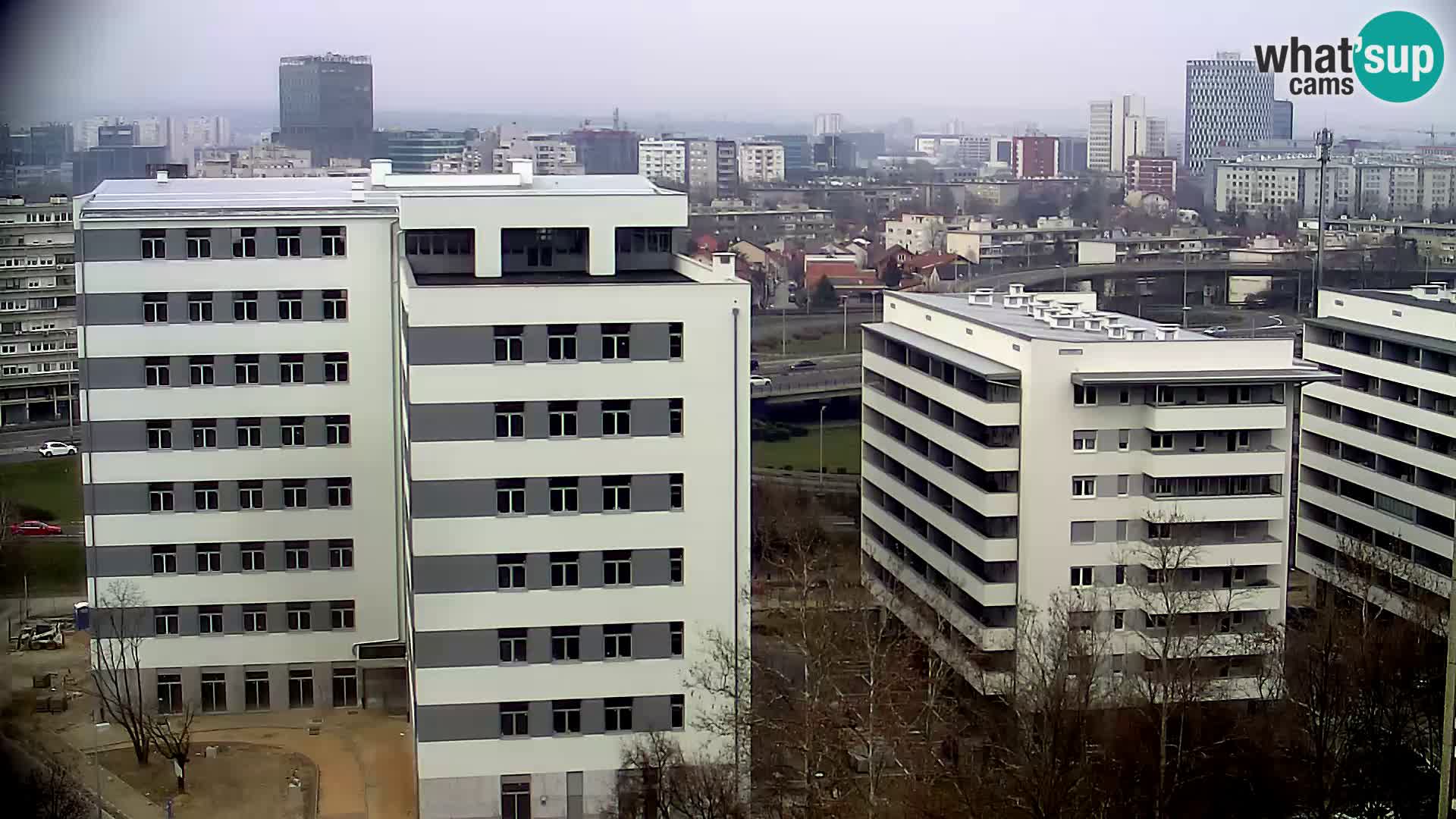 Rotatoria e incrocio viale Slavonska e Marin Držić  – webcam di Zagabria