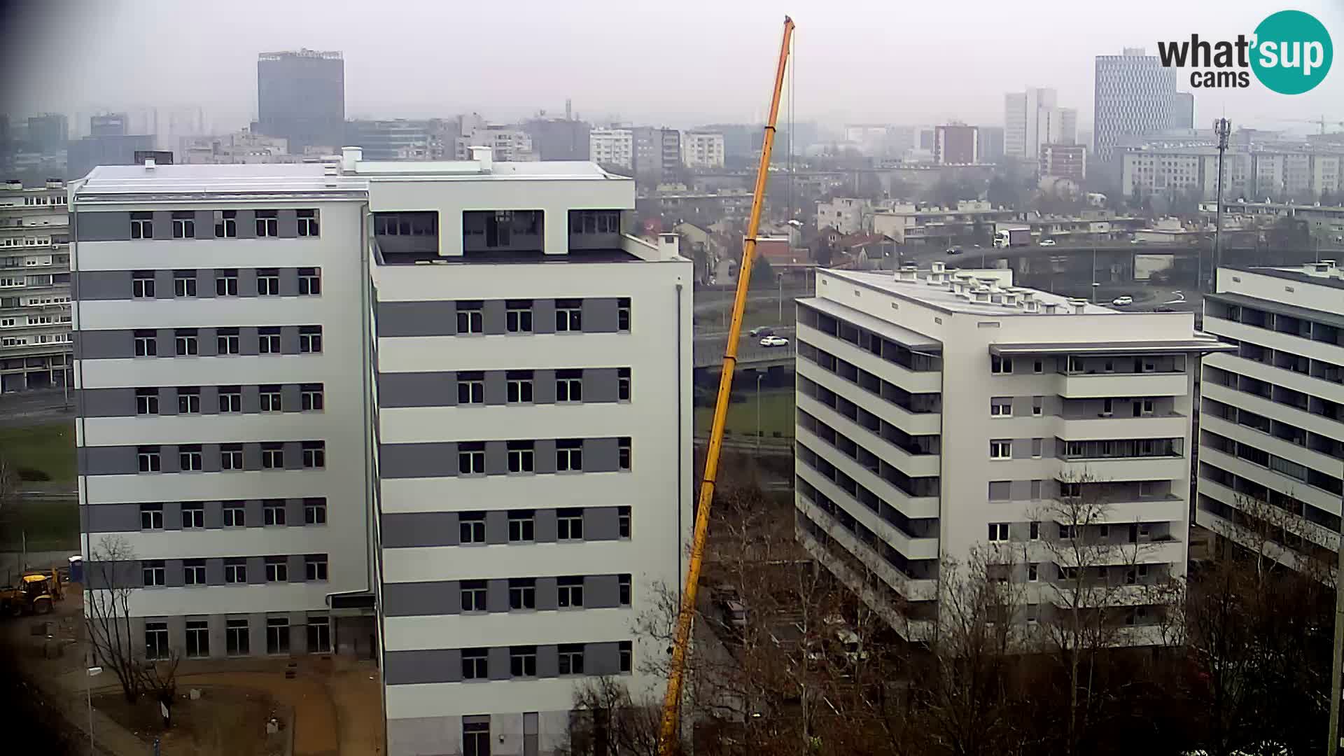 Live-Kreisverkehr Slavonska und Marin Držić Avenue zur Zagreb Webcam