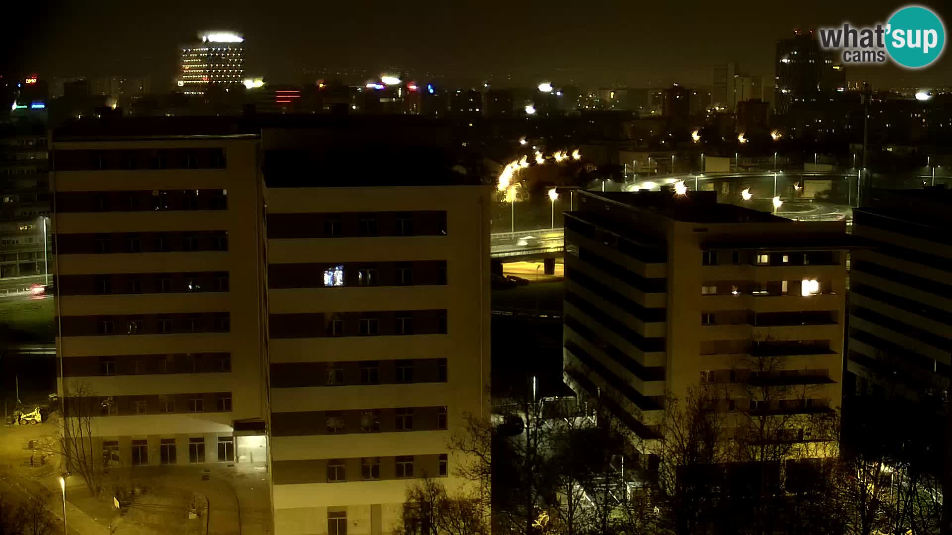 Rond-point en direct traversant les avenues Slavonska et Marin Držić à Zagreb webcam