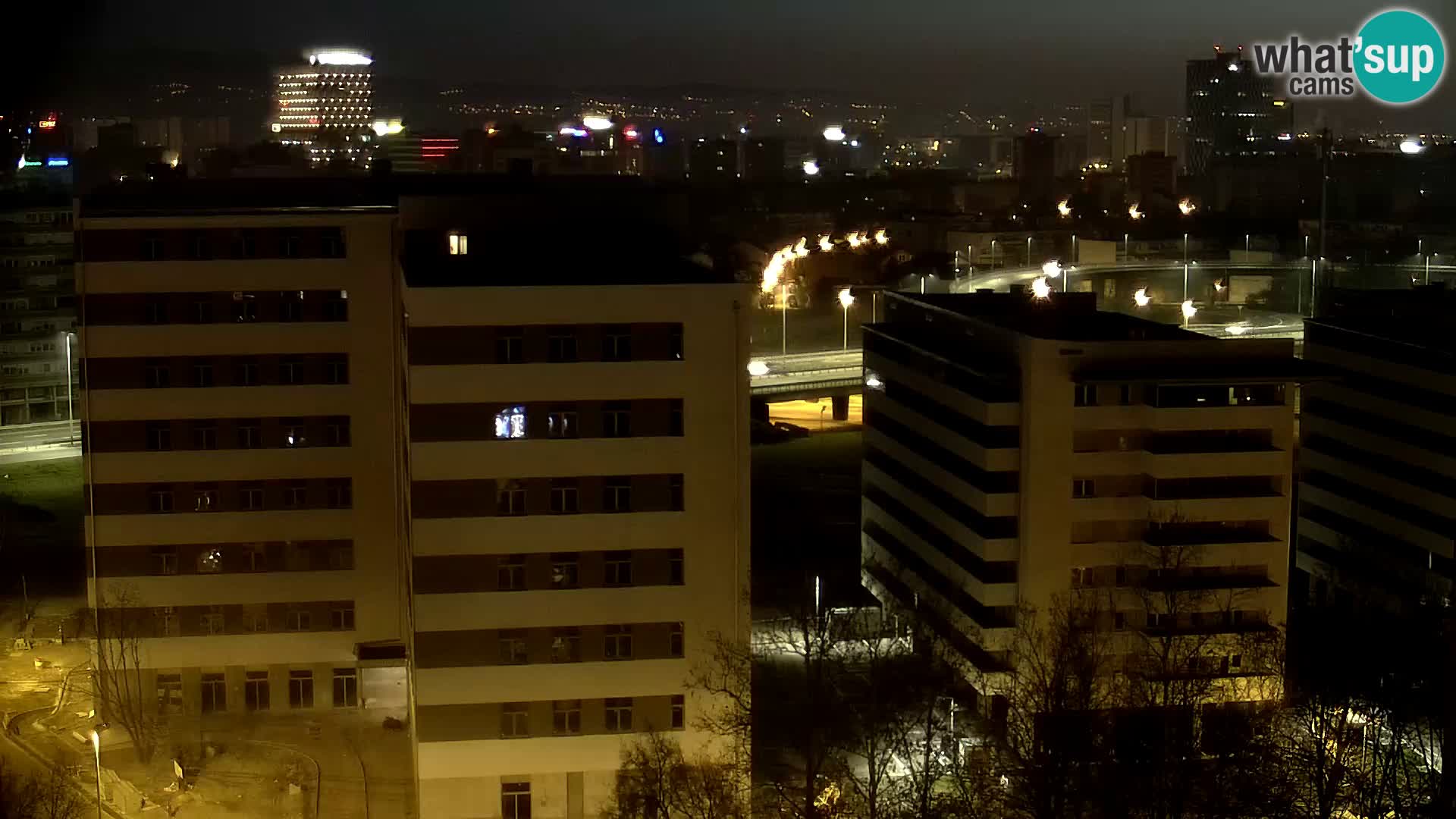 Rond-point en direct traversant les avenues Slavonska et Marin Držić à Zagreb webcam