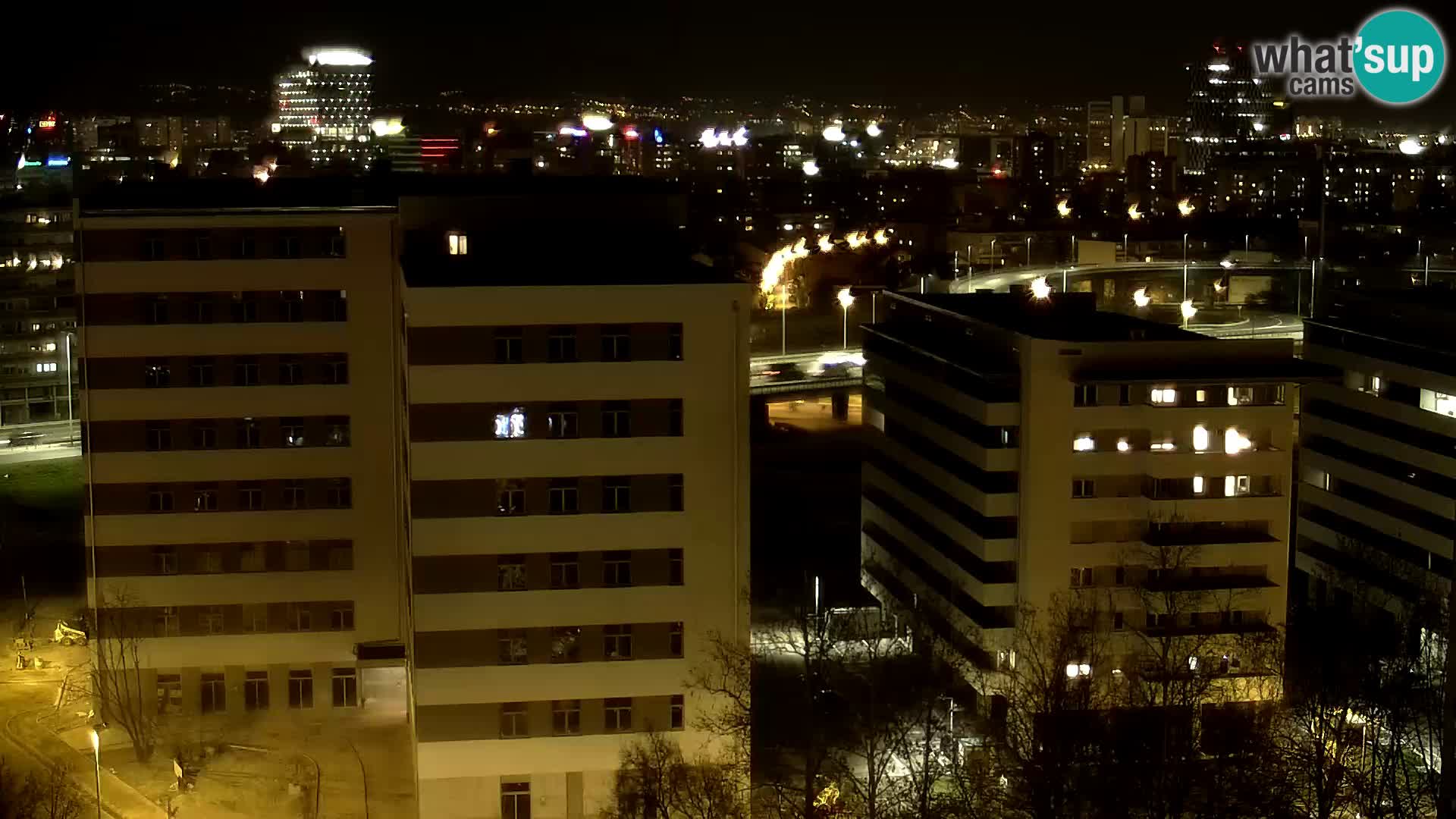 Rond-point en direct traversant les avenues Slavonska et Marin Držić à Zagreb webcam