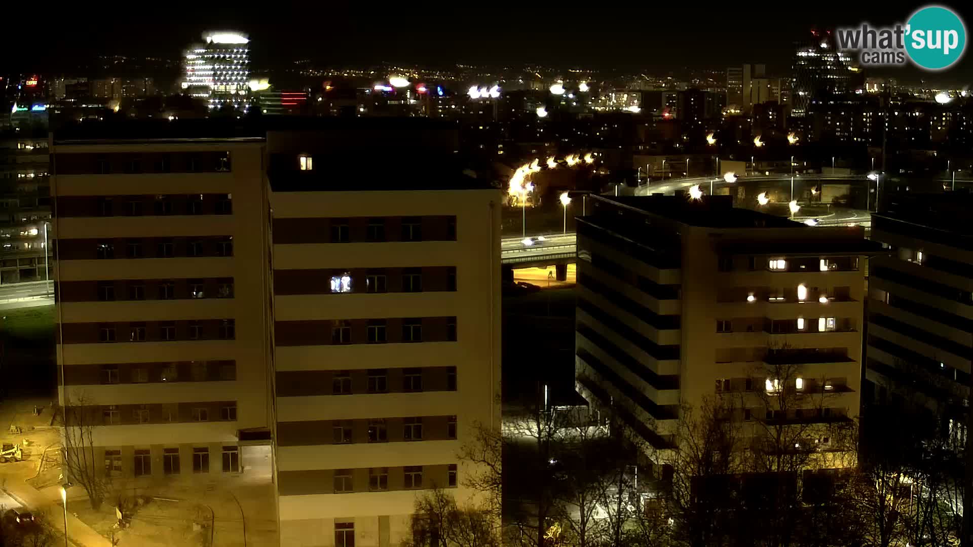 Rond-point en direct traversant les avenues Slavonska et Marin Držić à Zagreb webcam