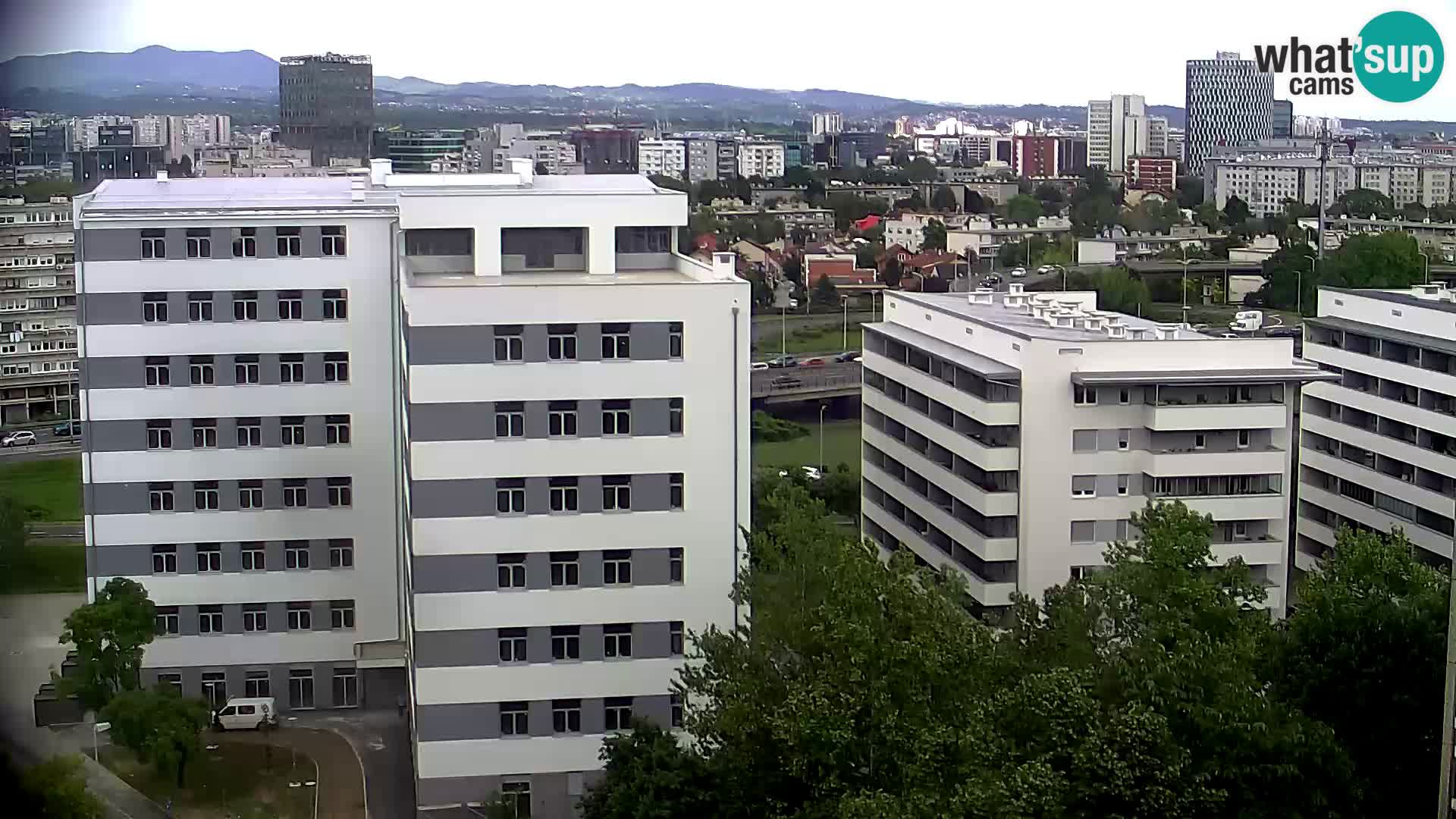 Krožišče Slavonske in Marin Držićeve ulice v Zagrebu v živo