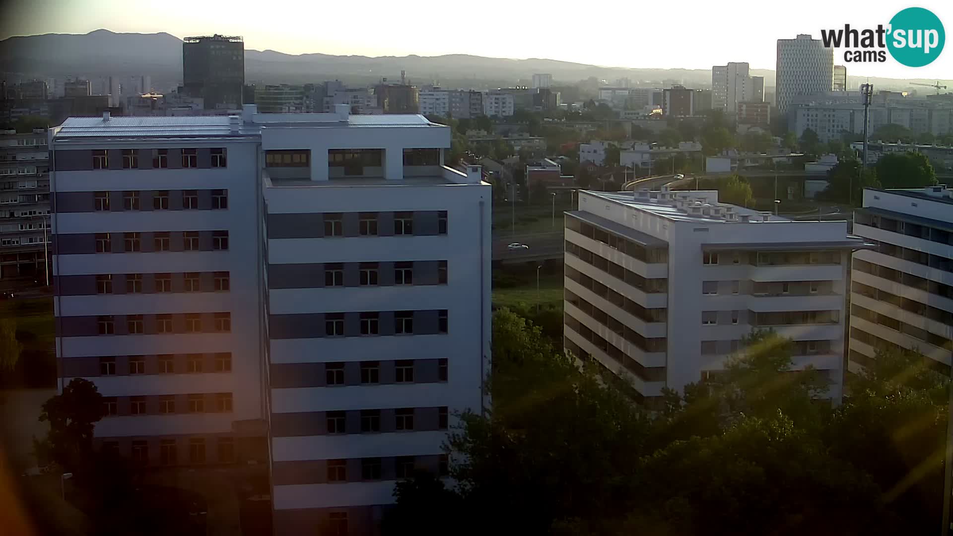 Rotatoria e incrocio viale Slavonska e Marin Držić  – webcam di Zagabria