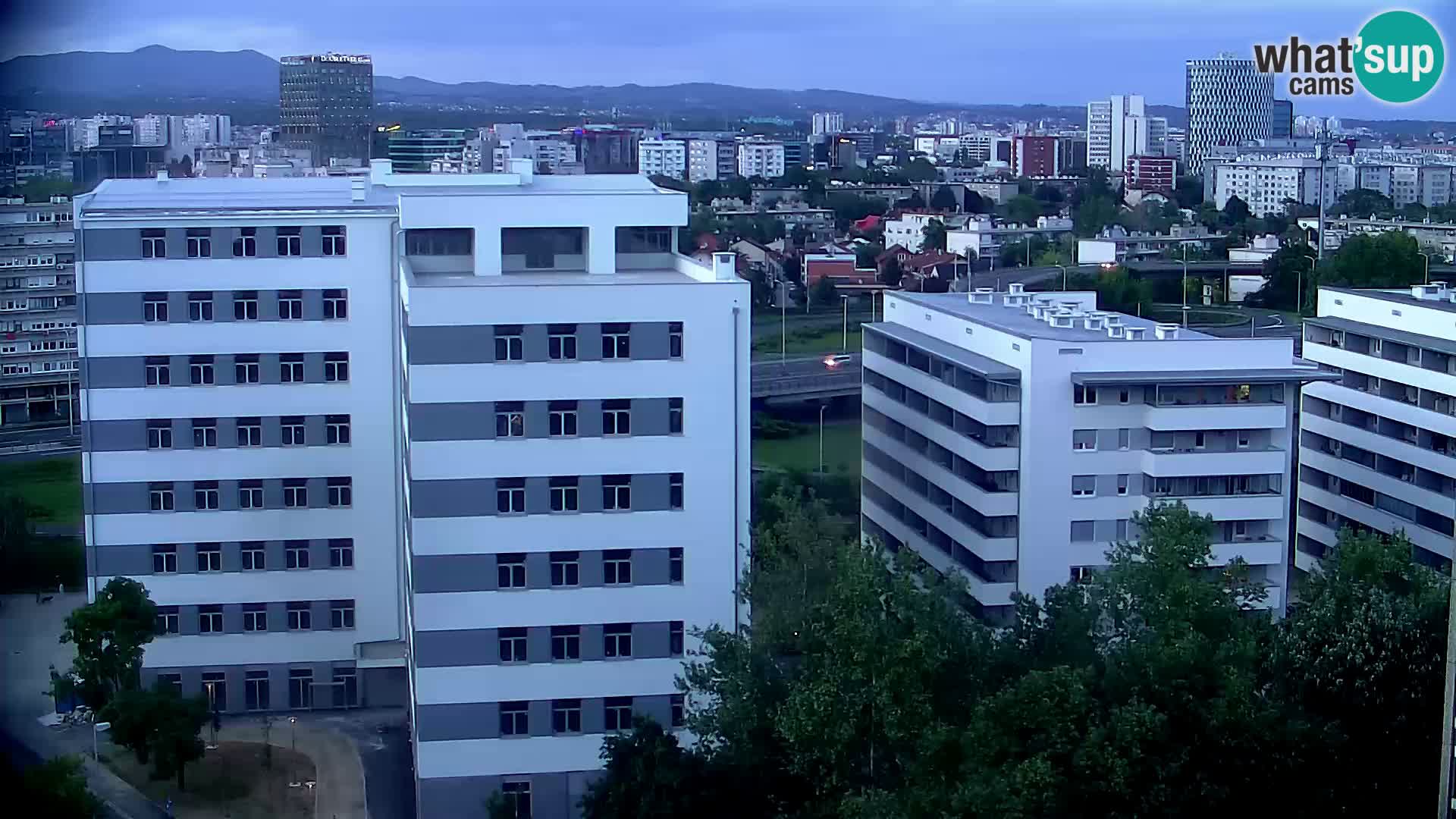 Rotonda en vivo que cruza Slavonska y Marin Držić Avenue en Zagreb webcam