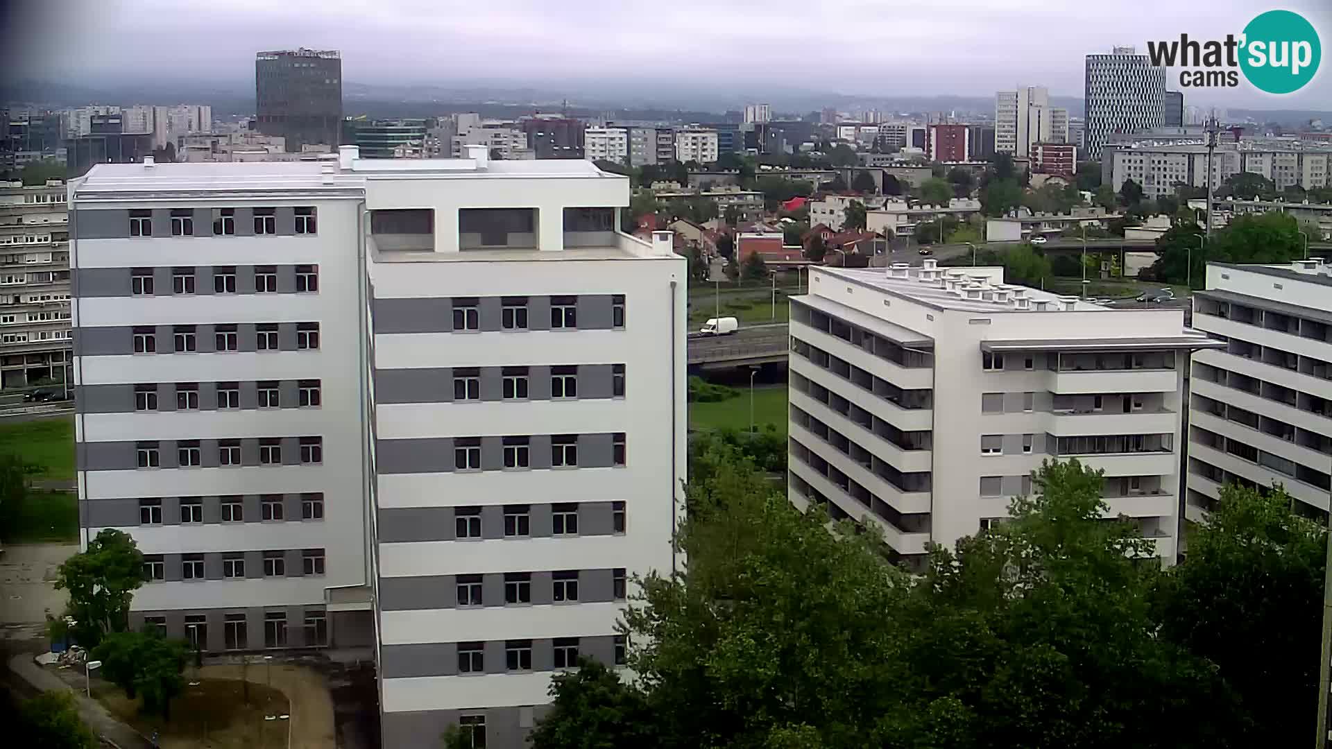 Rotatoria e incrocio viale Slavonska e Marin Držić  – webcam di Zagabria